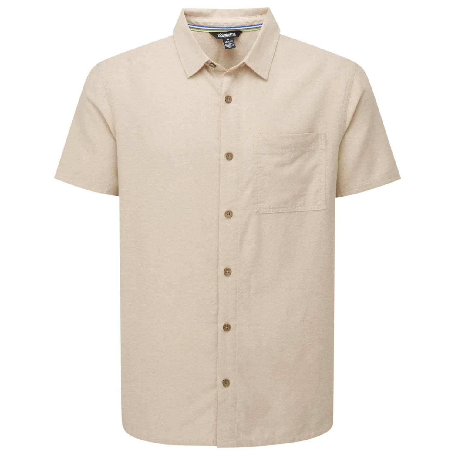 Мъжка риза с копчета Sherpa Daha S/S Shirt - Bardiya Sand
