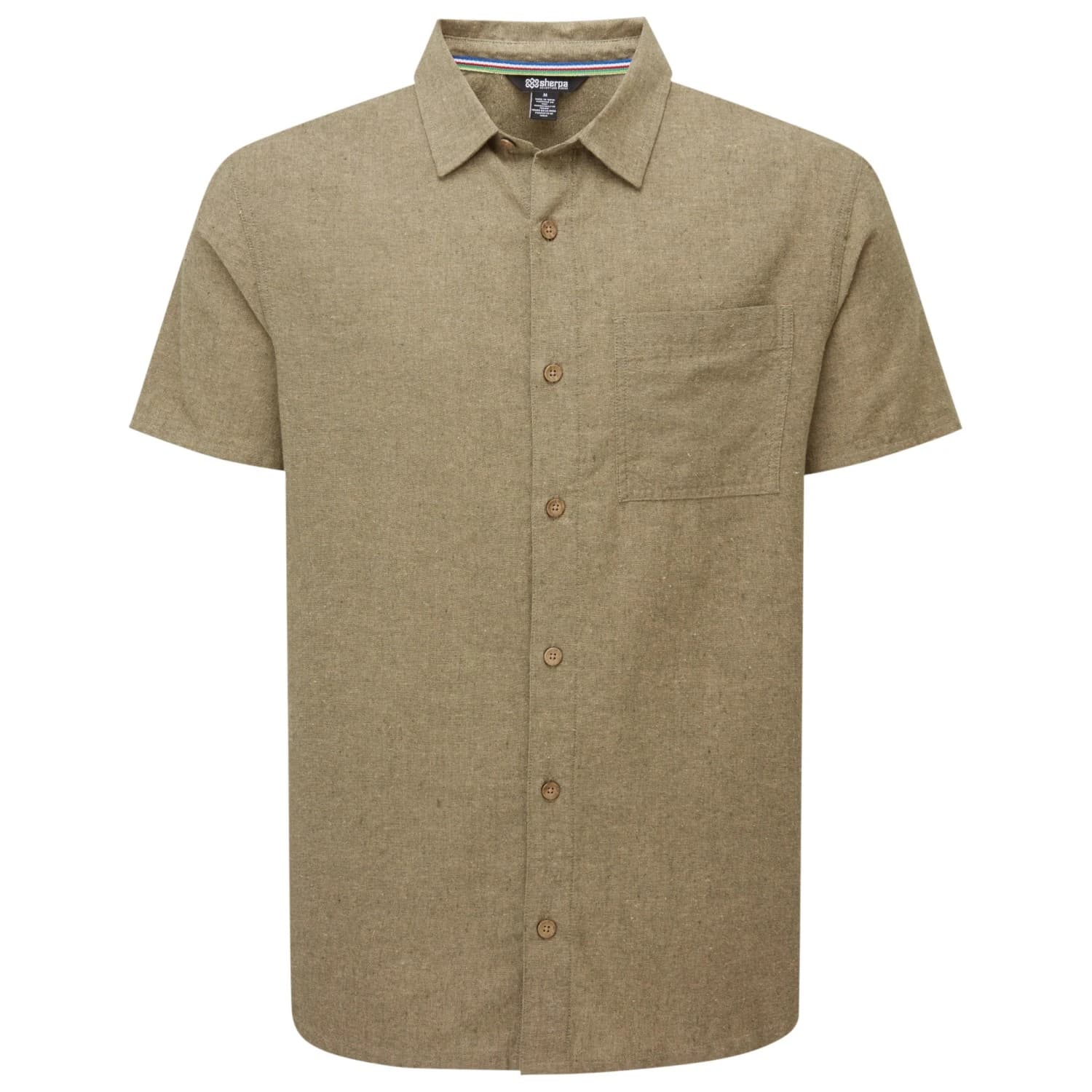 Мъжка риза с копчета Sherpa Daha S/S Shirt - Evergreen