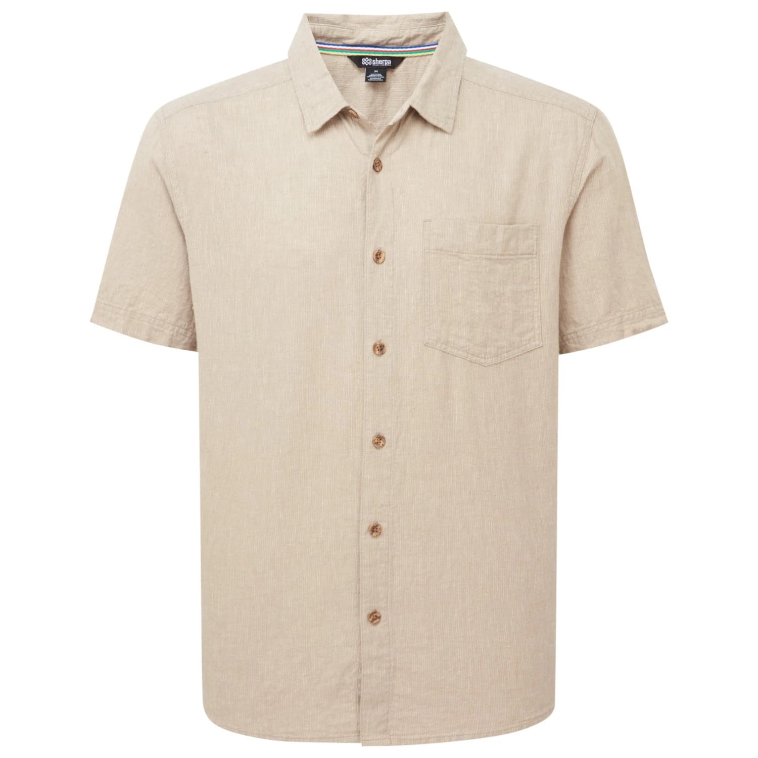 Мъжка риза с копчета Sherpa Habba S/S Shirt - Goa Sand