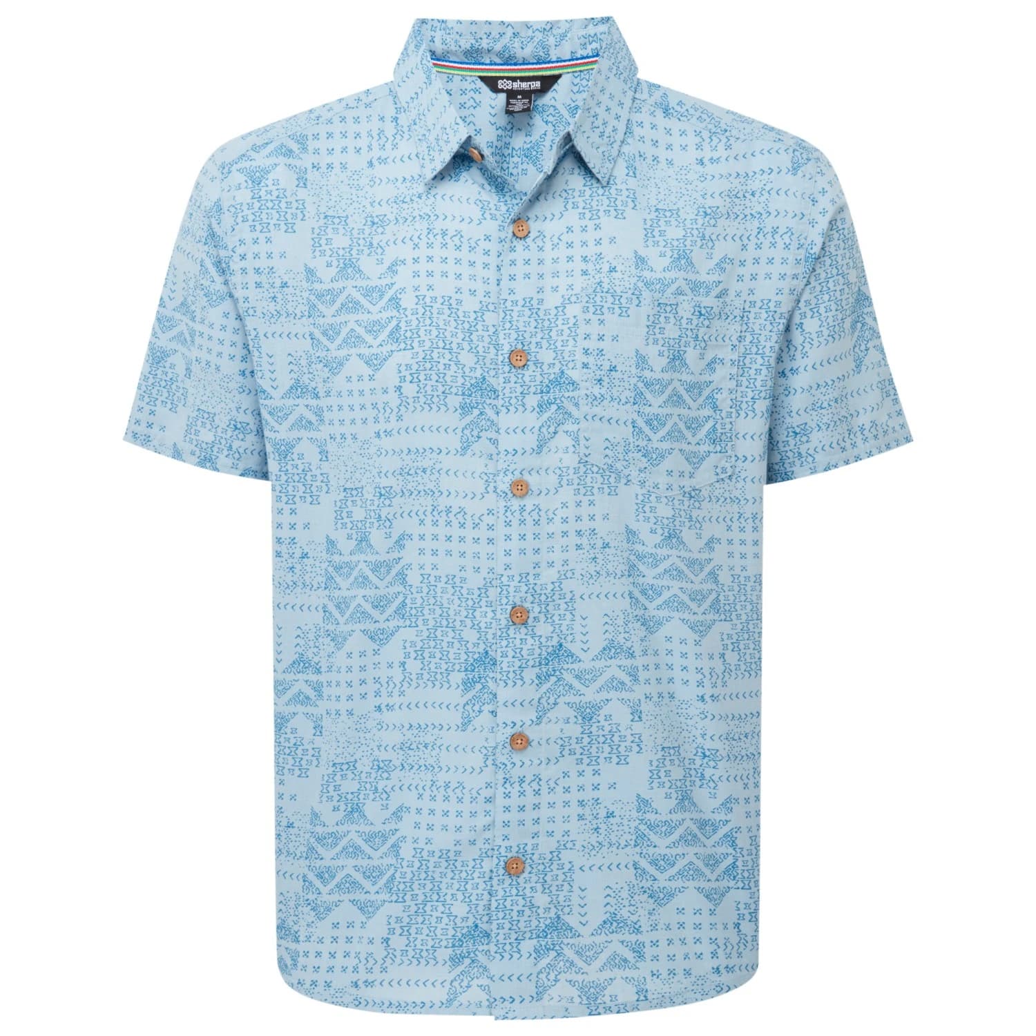 Мъжка риза с копчета Sherpa Puja S/S Shirt - Dark Sky