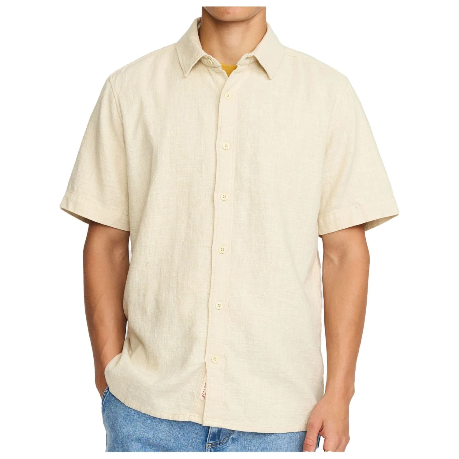 Мъжка риза с копчета Revolution Short-Sleeved Shirt - Offwhite