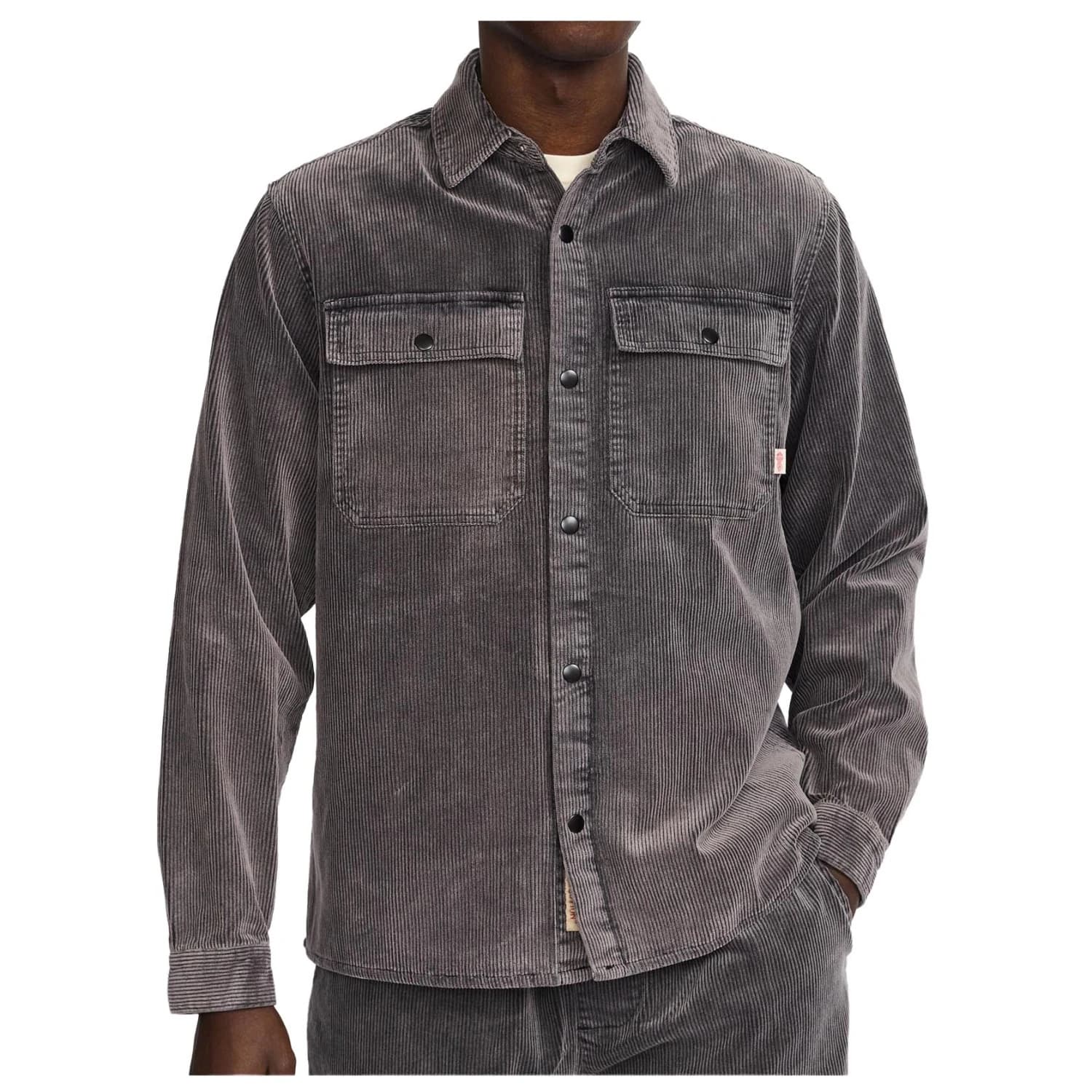 Мъжка риза с копчета Revolution Worker Overshirt Shirt - Darkgrey