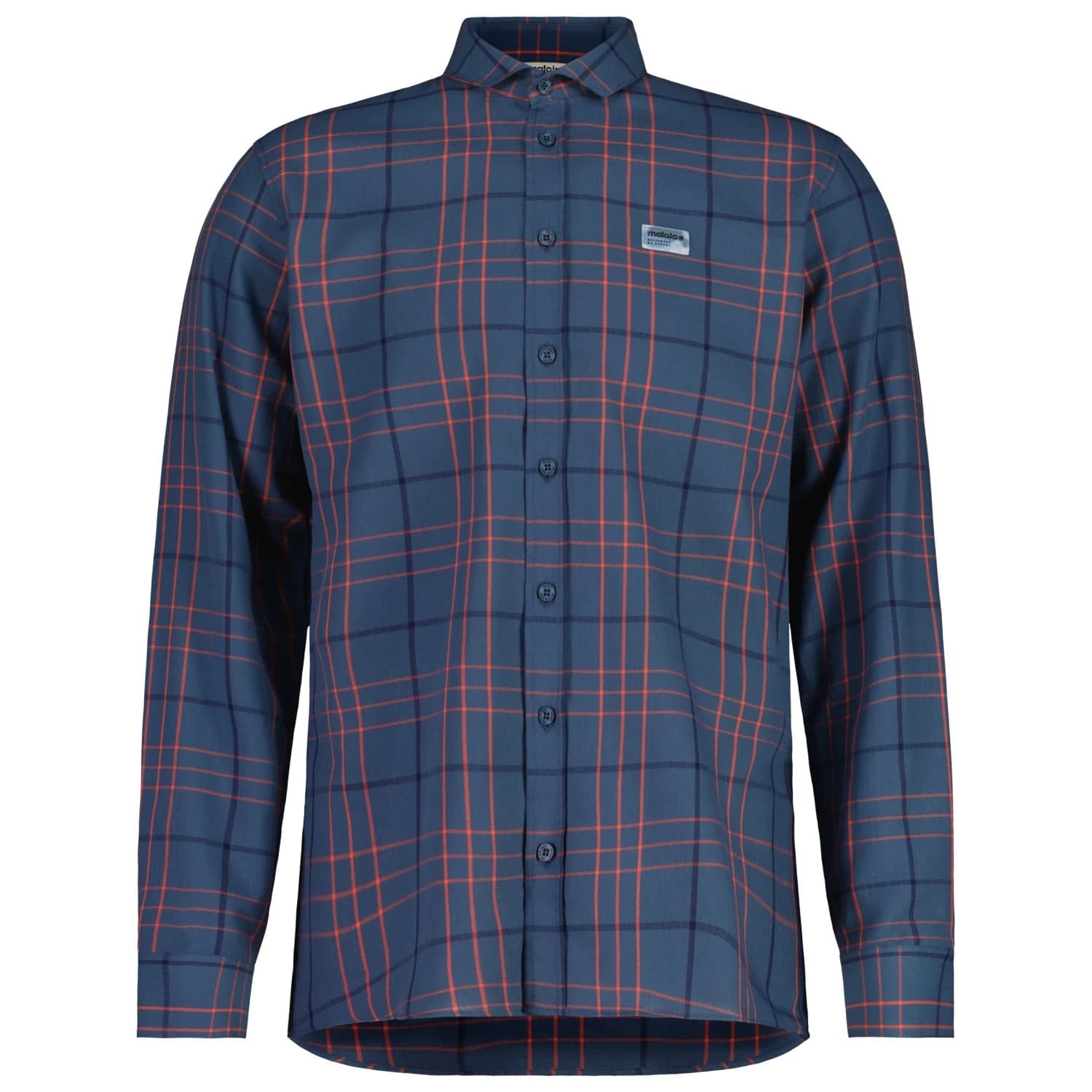 Мъжка риза с копчета Maloja AllanM. 1/1 Shirt - Dusty Blue Check