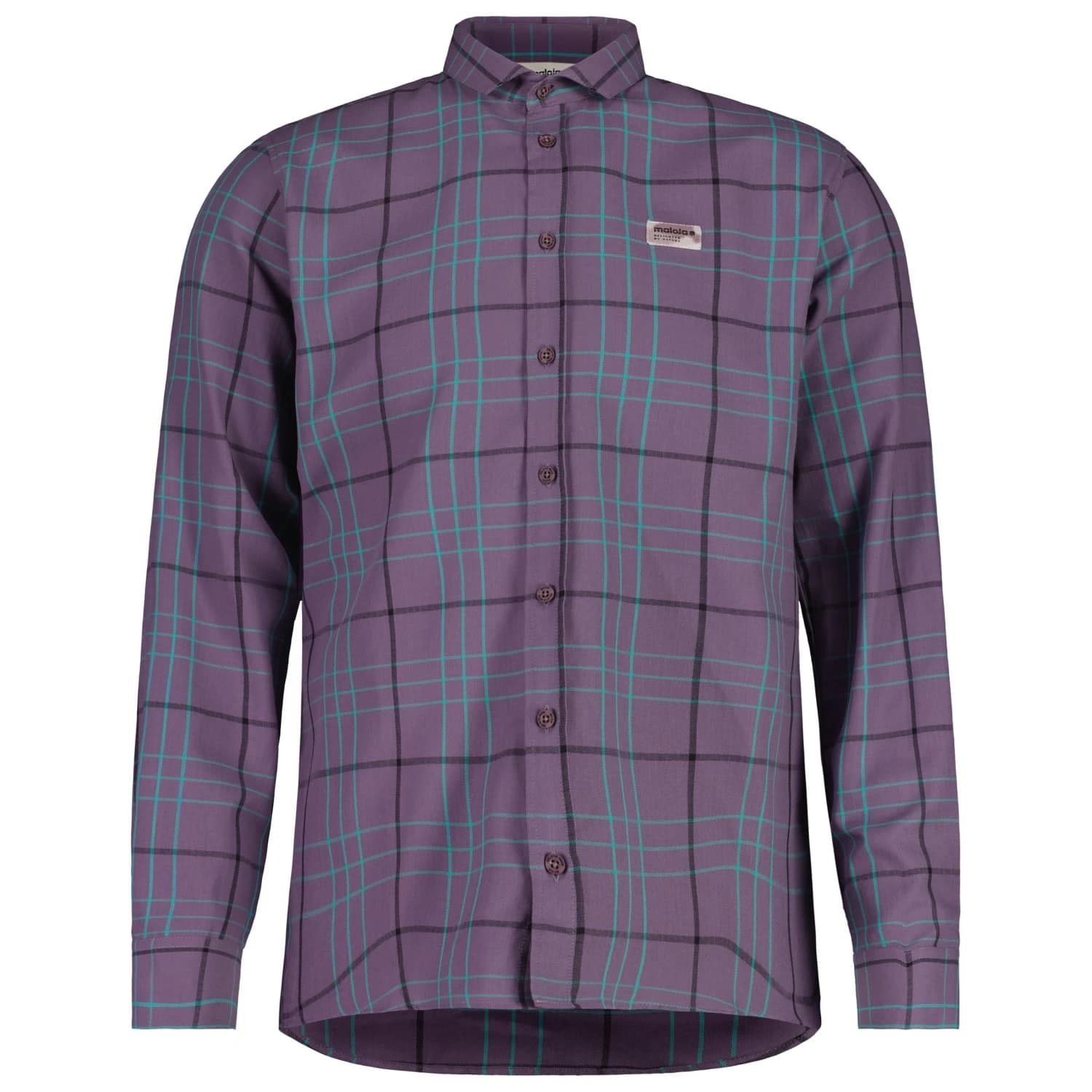 Мъжка риза с копчета Maloja AllanM. 1/1 Shirt - Stormy Lilac Check
