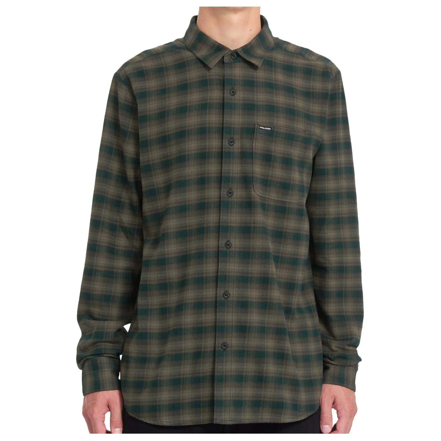 Мъжка риза с копчета Volcom Caden Plaid L/S Shirt - Wintermoss