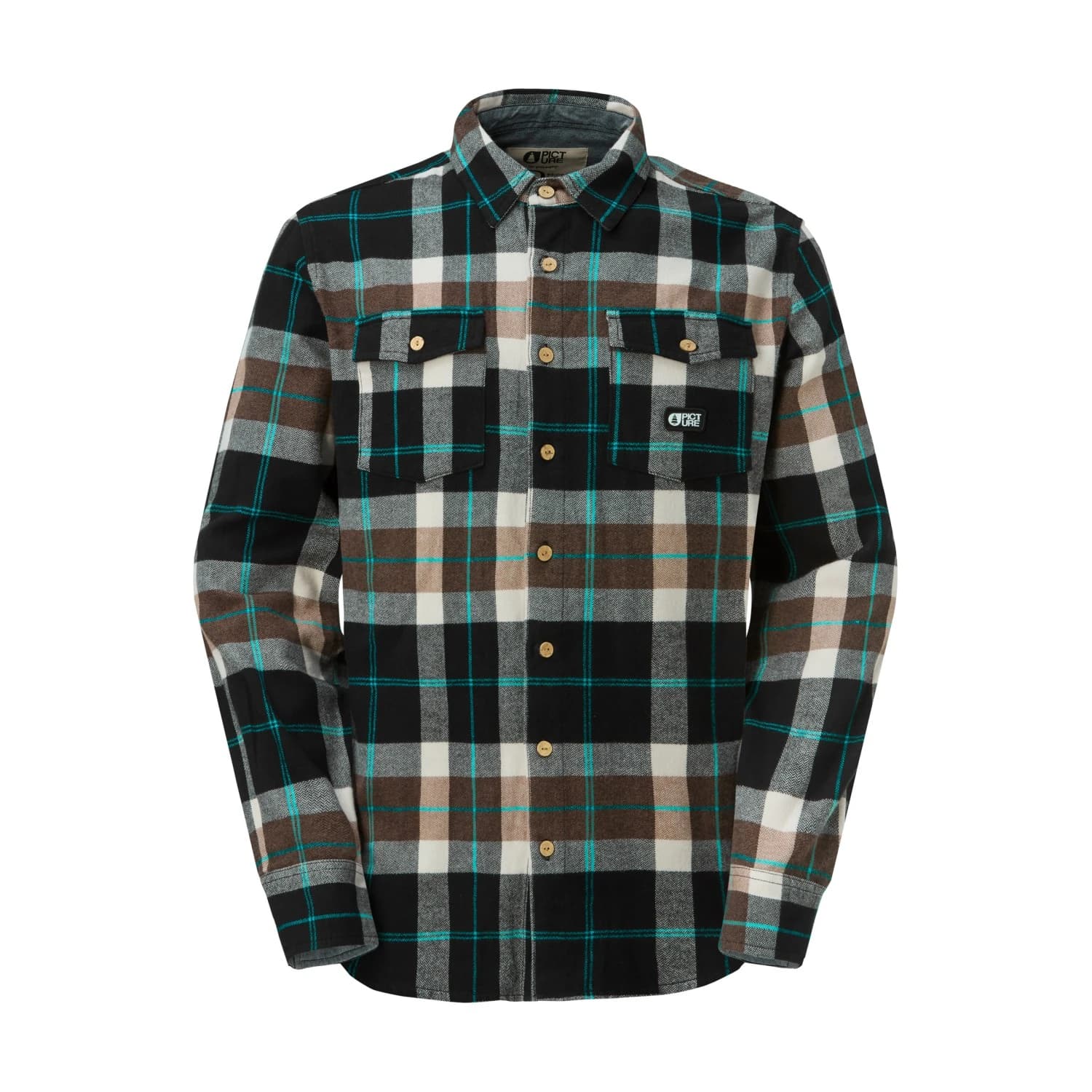 Мъжка риза с копчета Picture Hillsboro Shirt - Black