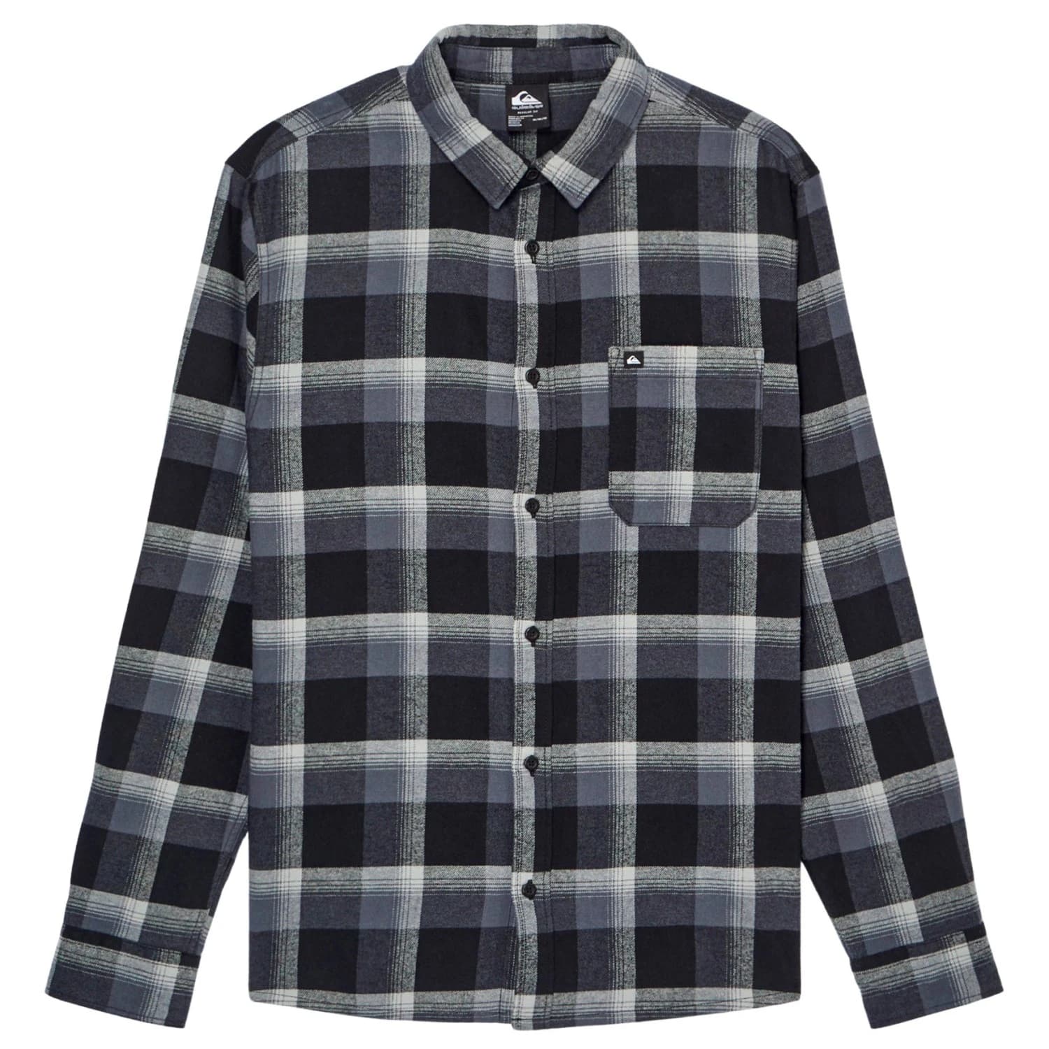 Мъжка риза с копчета Quiksilver Motherfly Plaid L/S Shirt - Black Motherfly