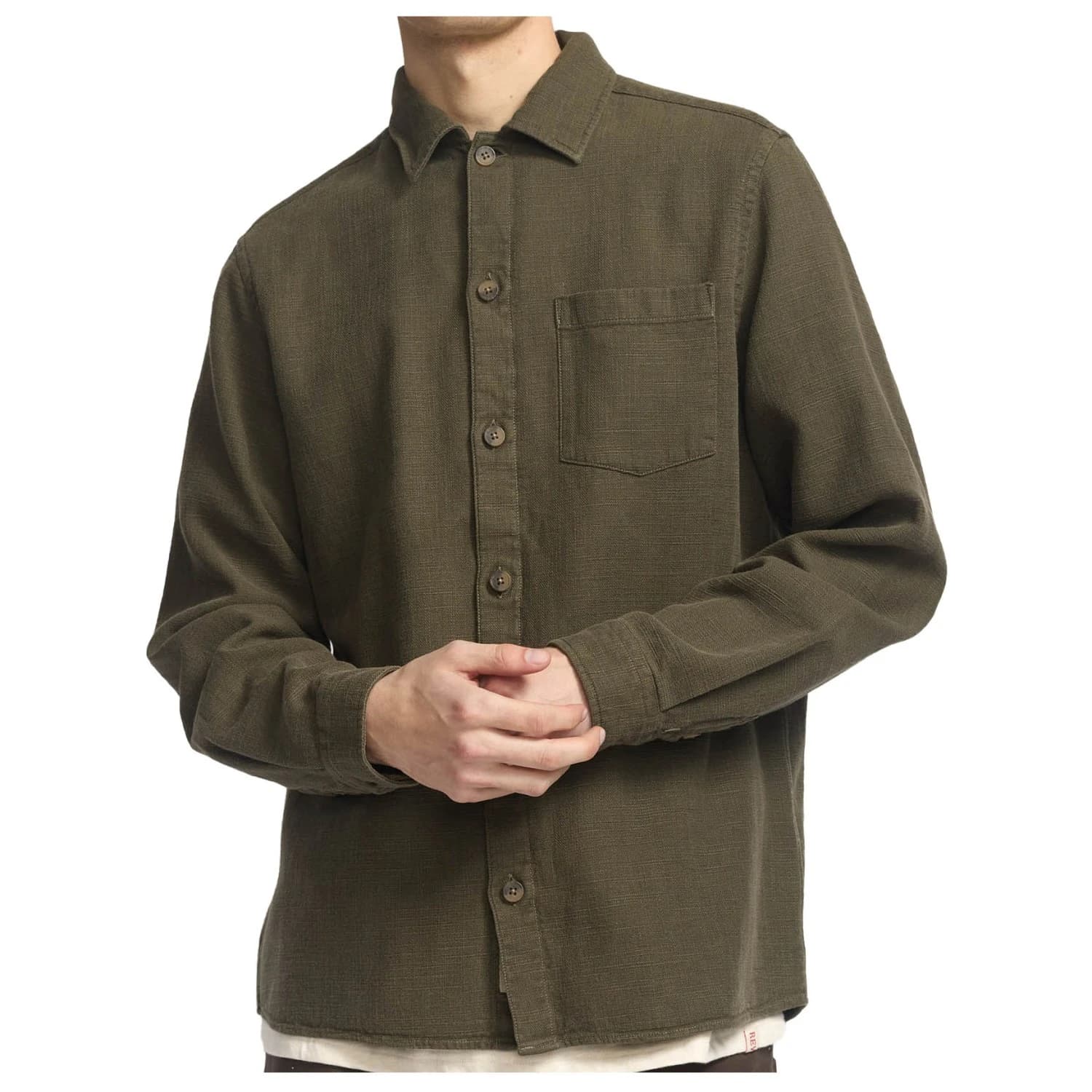 Мъжка риза с копчета Revolution Casual Shirt 3997 Shirt - Army