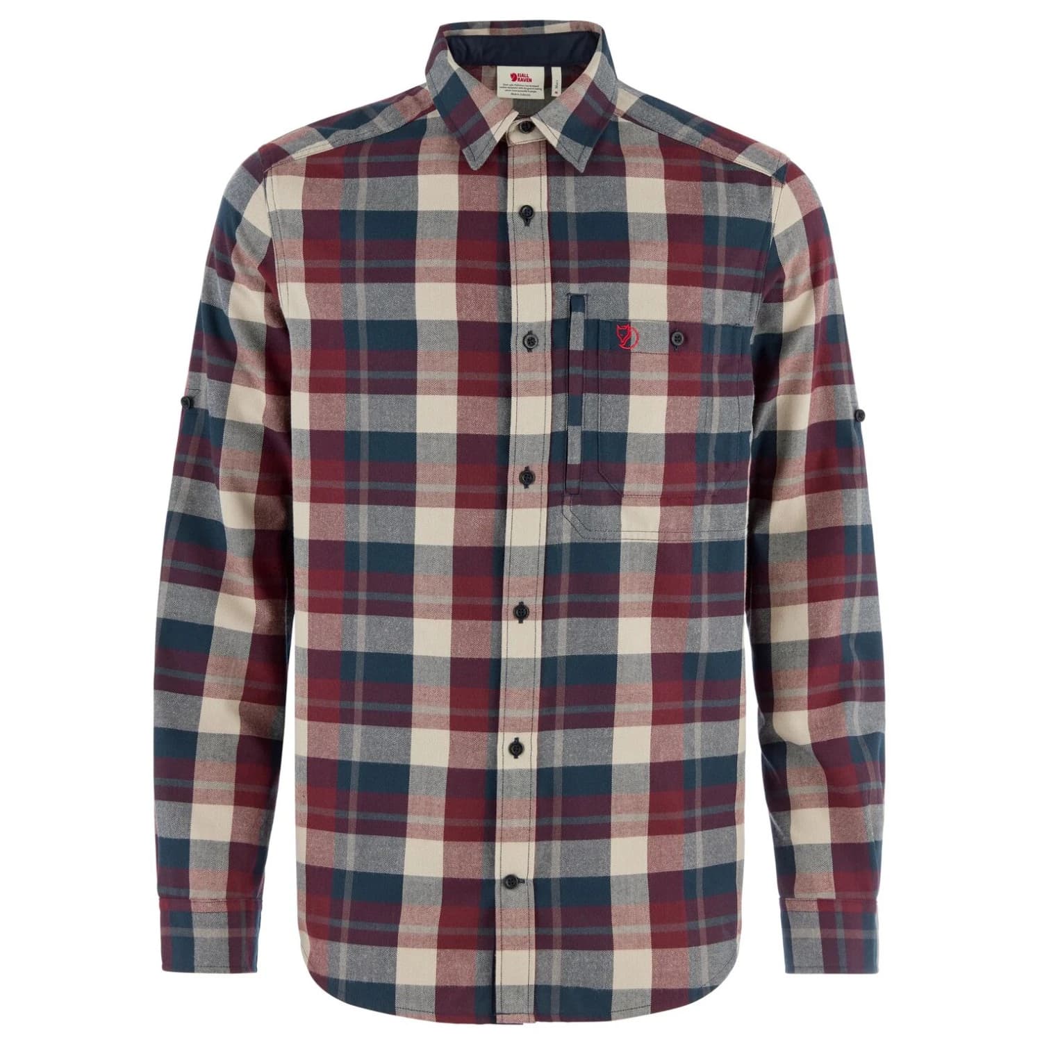 Мъжка риза с копчета Fjällräven Fjällglim Regular Shirt - Dark Navy / Maroon