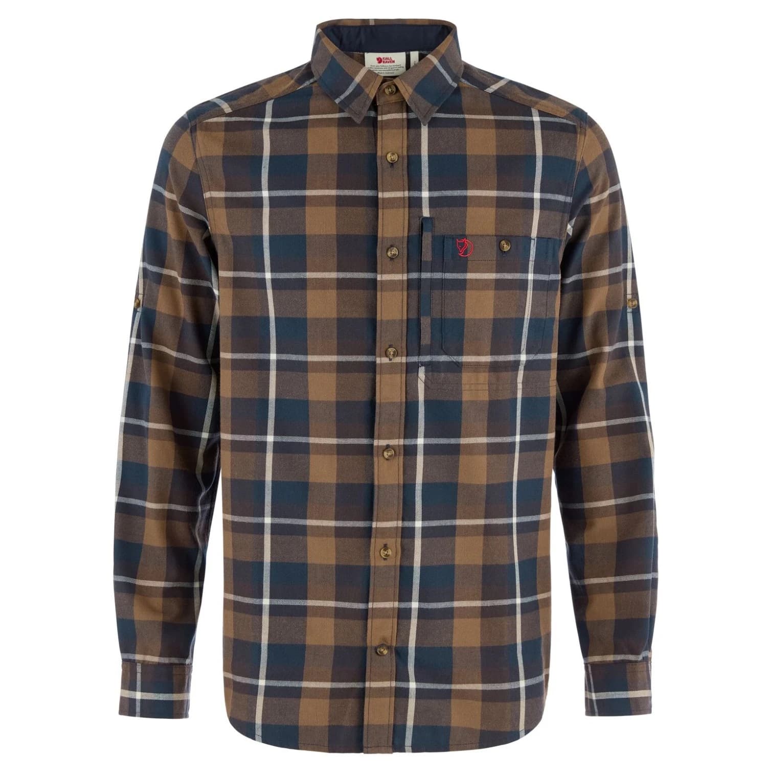 Мъжка риза с копчета Fjällräven Fjällglim Regular Shirt - Wood Brown / Black Oak