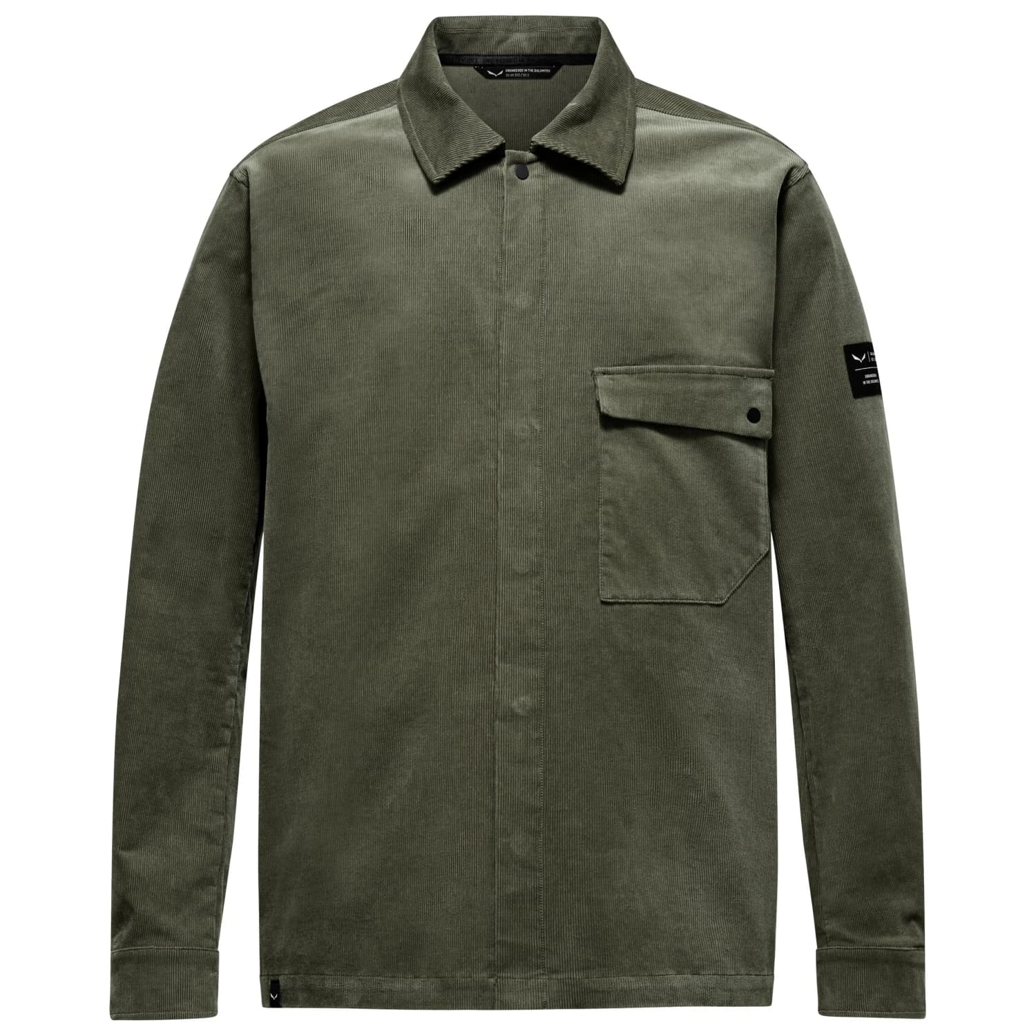 Мъжка риза с копчета Salewa Fanes Cord Overshirt Shirt - Faded Green