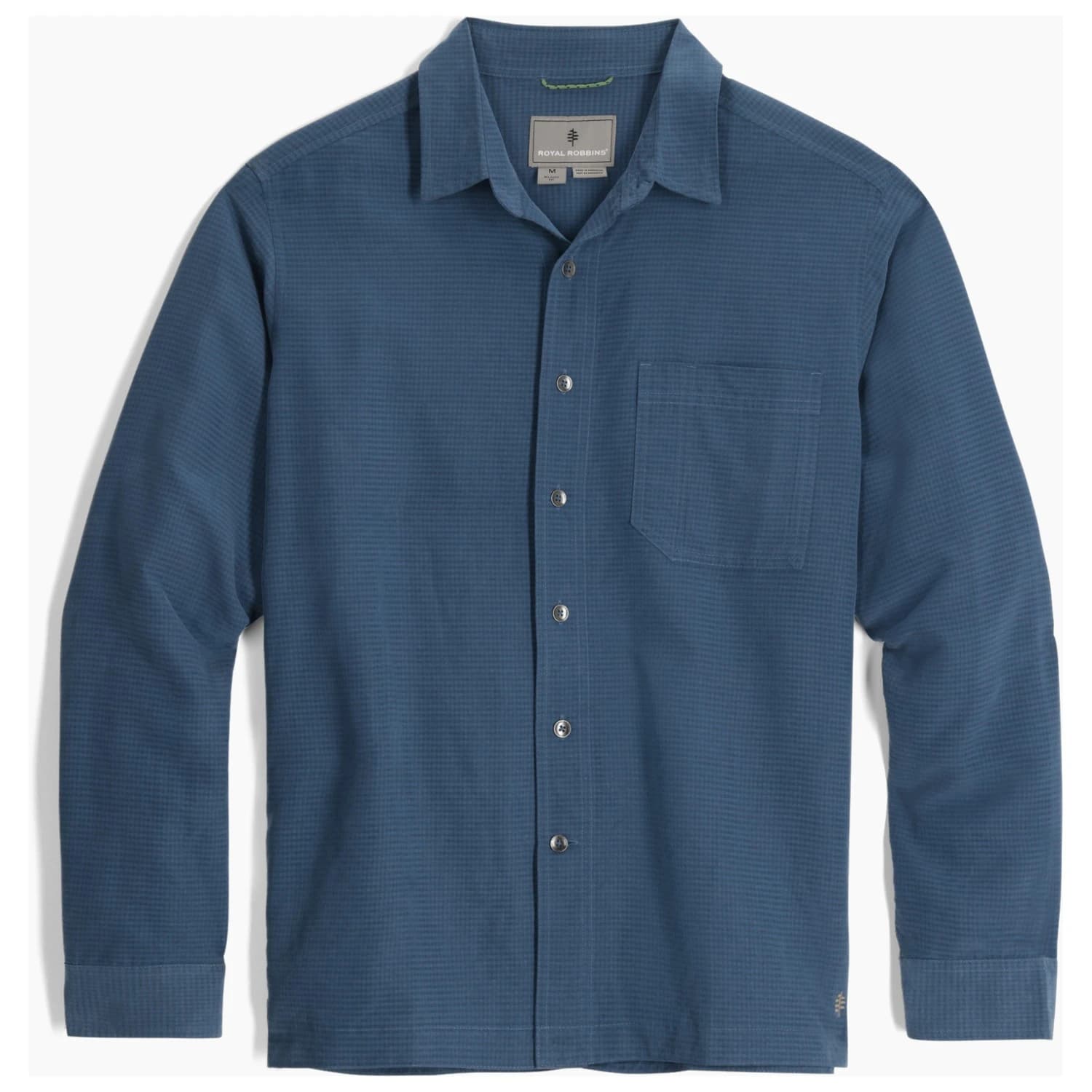 Риза с копчета Royal Robbins Sert Pucker Dry L/S Shirt - Collins Blue