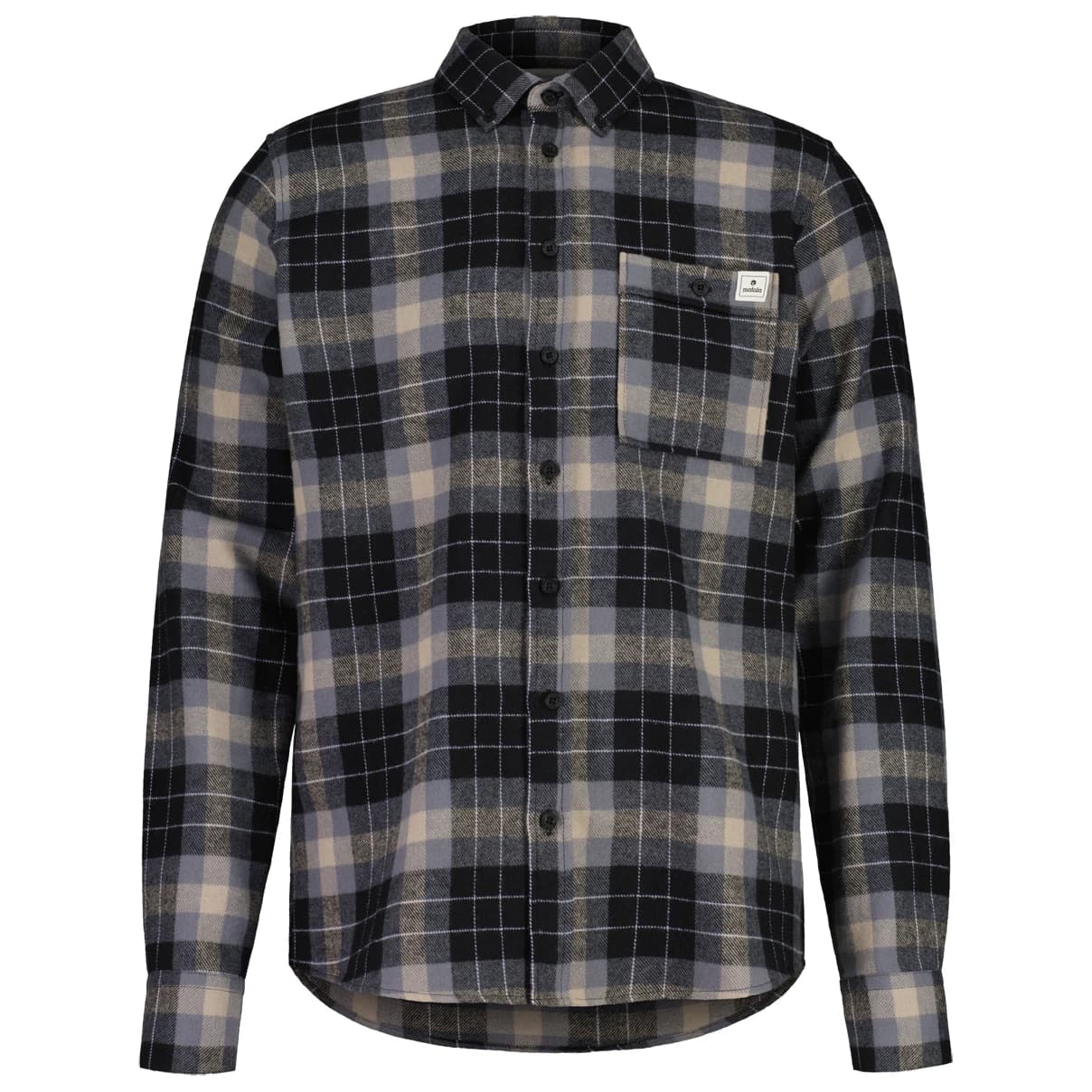 Риза с копчета Maloja StandM. Shirt - Deep Black Multi