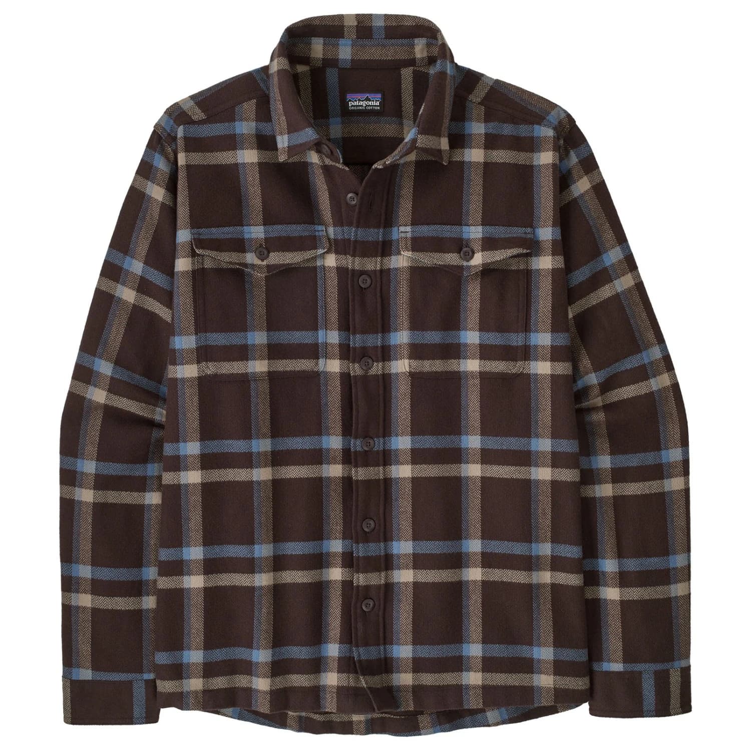 Мъжка риза с копчета Patagonia Fjord Flannel Shirt - Crossing: Den Brown