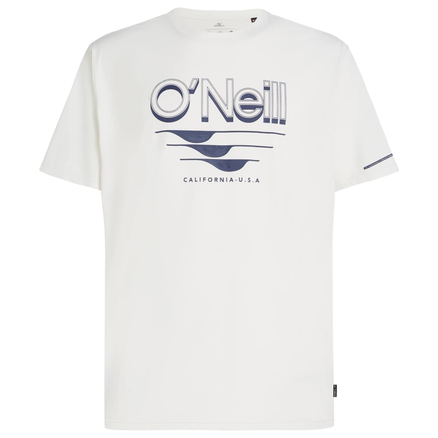 Мъжка плажна тениска от ликра O'Neill Hybrid UPF Polygiene Graphic T-Shirt Lycra - Snow White