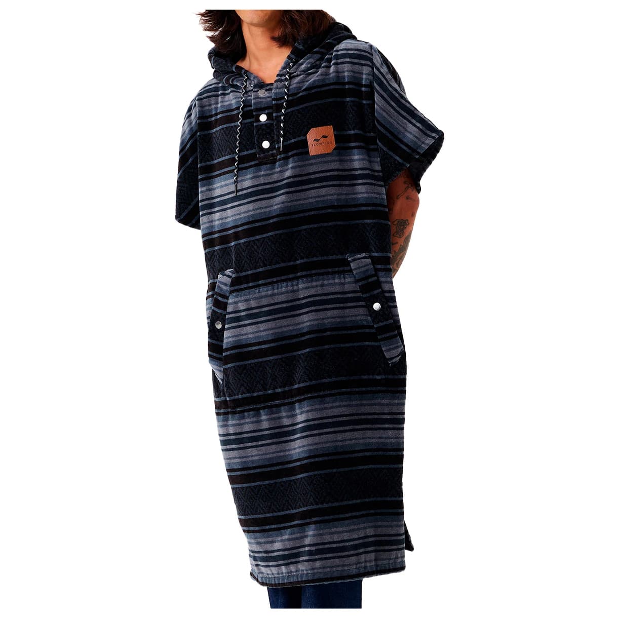 Пончо за сърф Slowtide Oso Poncho Surf poncho - Black