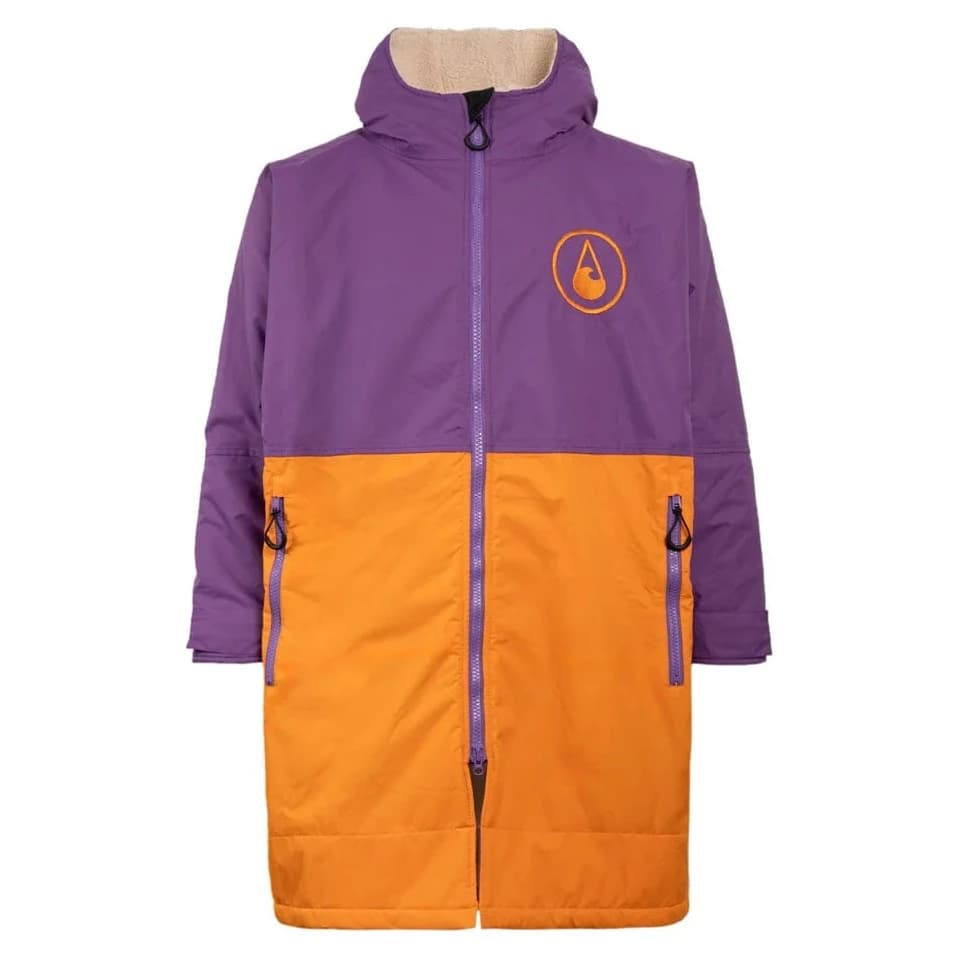 Пончо за сърф Wave Hawaii Storm Robe Yukon Surf poncho - Purple Orange