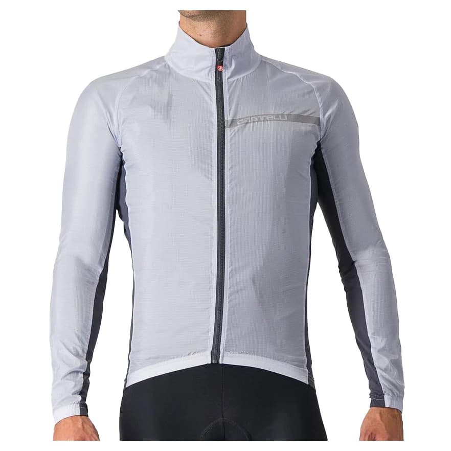 Мъжко ветрозащитно яке за колоездене Castelli Squadra Stretch Jacket Cycling jacket - Silver Grey / Dark Grey