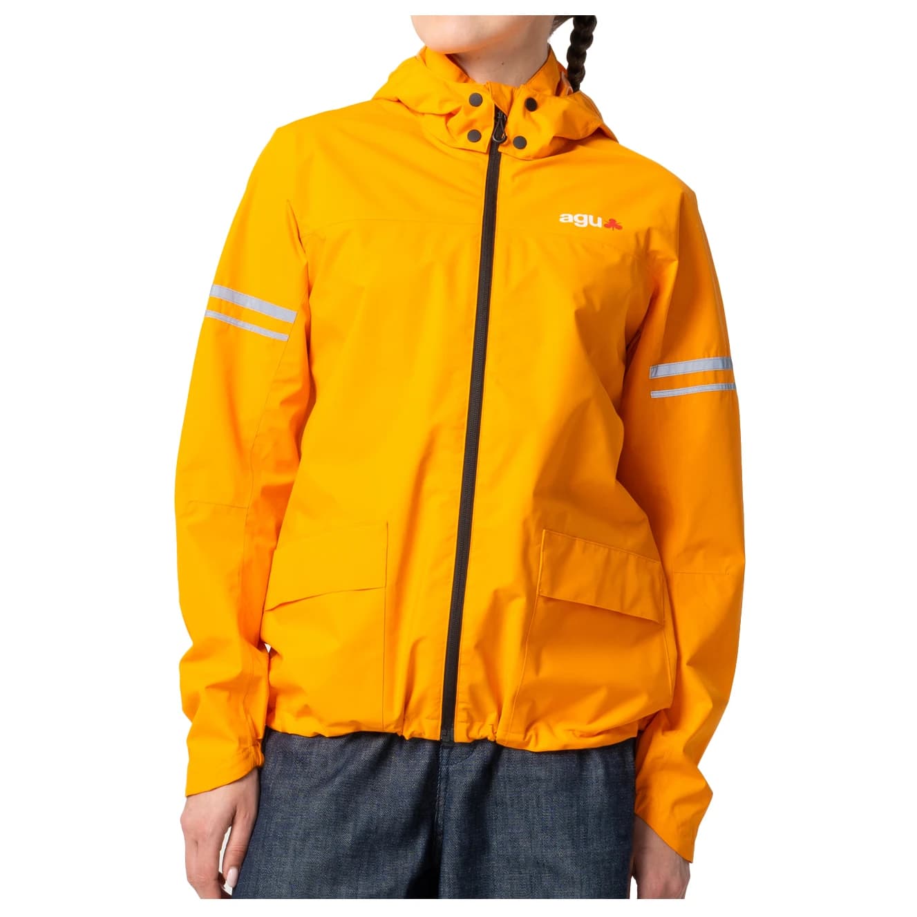 Водоустойчиво яке за колоездене AGU Original II Rain Jacket Essential Cycling jacket - Solar Orange / Black