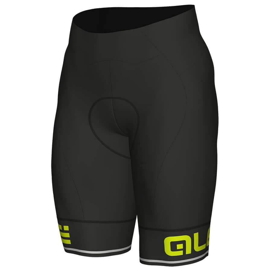 Мъжки шорти за колоездене Alé Shorts Solid Corsa Cycling bottoms - Black / Fluo Yellow