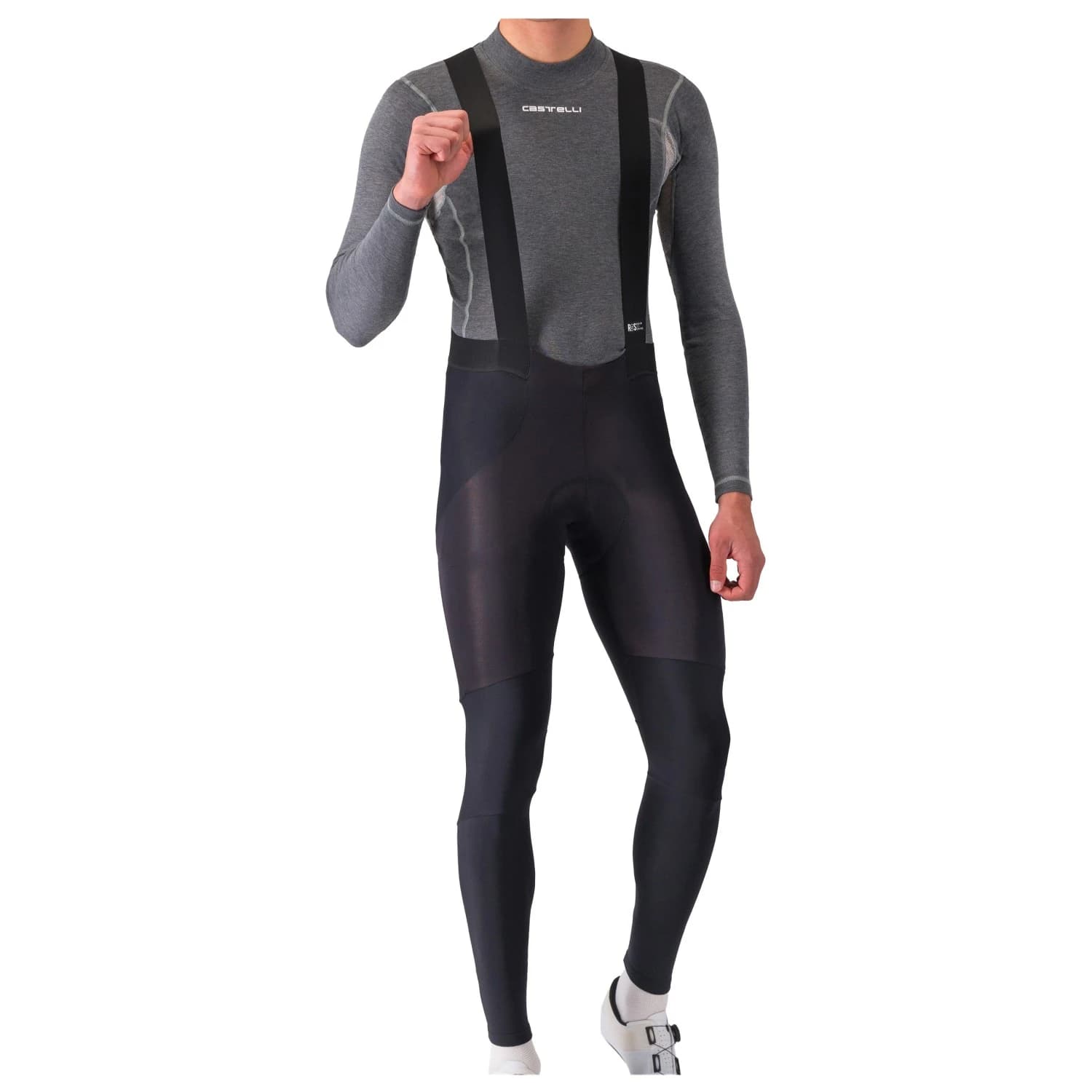 Клин за колоездене Castelli Sorpasso RoS Bibtight Cycling bottoms - Black / Silver Reflex