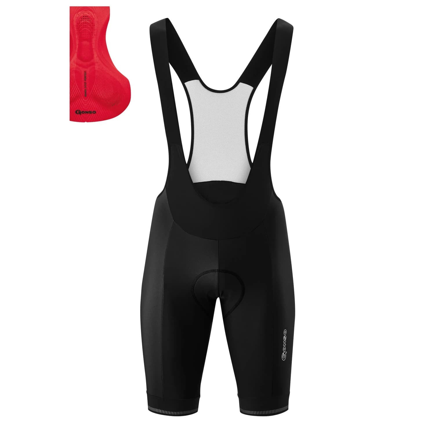 Мъжки клин за колоездене Gonso Sitivo Bib Cycling bottoms - Black / Fire