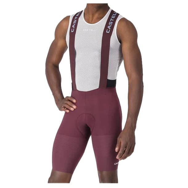 Мъжки клин за колоездене Castelli Premio Evo Bibshort Cycling bottoms - Deep Bordeaux / Winter Sky