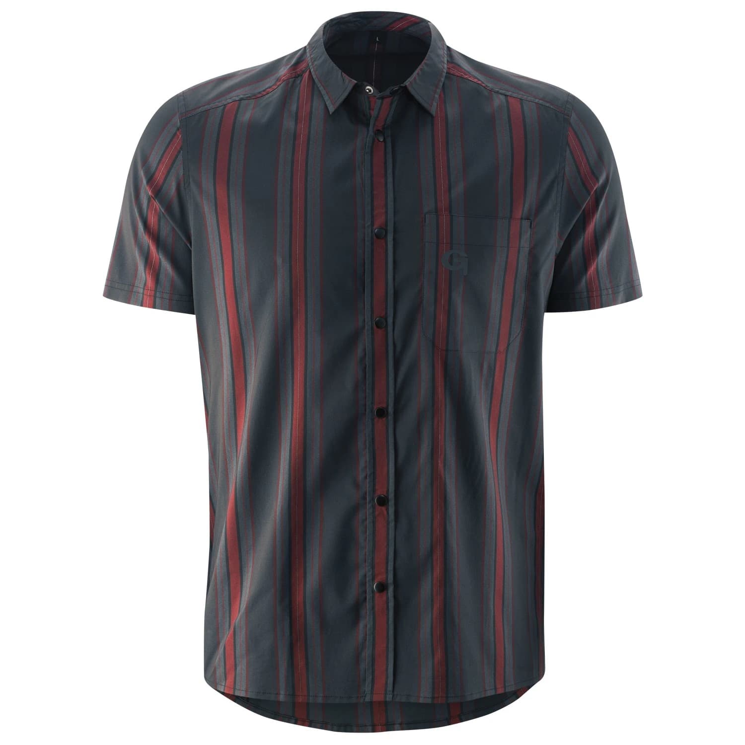 Фланелка с къс ръкав за колоездене Gonso Don Cycling jersey - Graphit / Burntrusset / Black
