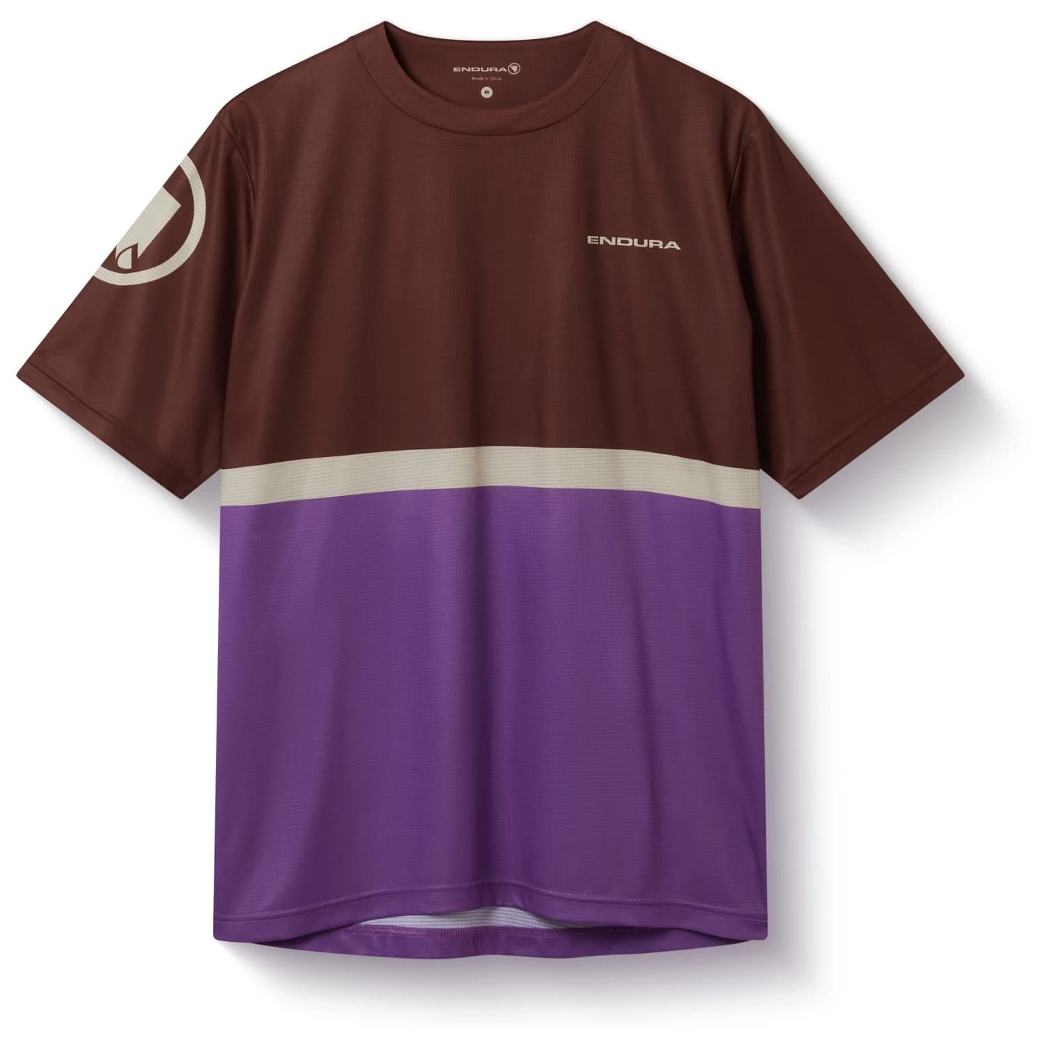 Мъжка фланелка с къс ръкав за колоездене Endura Singletrack Core T-Shirt II Cycling jersey - End Mahogany