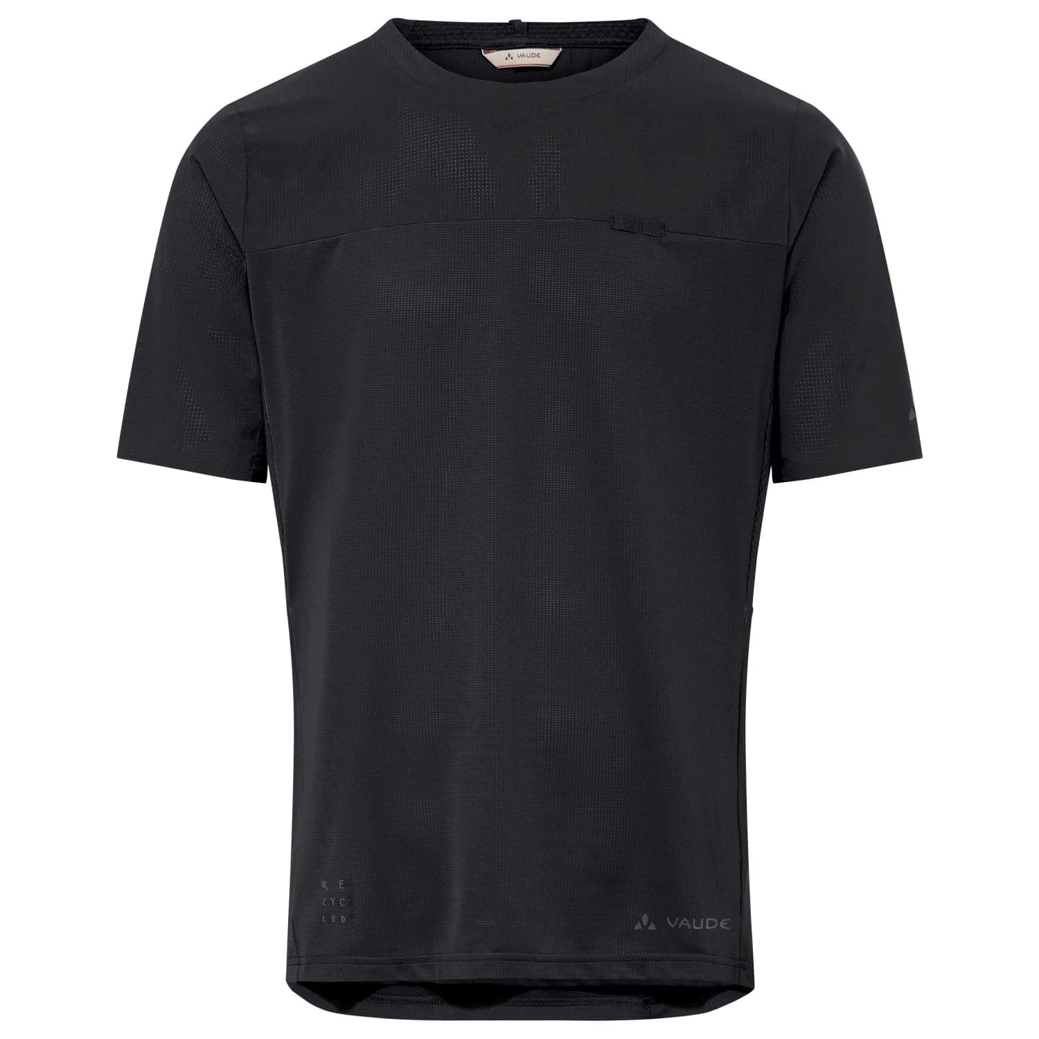 Мъжка фланелка с къс ръкав за колоездене Vaude Kuro Shirt II Cycling jersey - Black / Black
