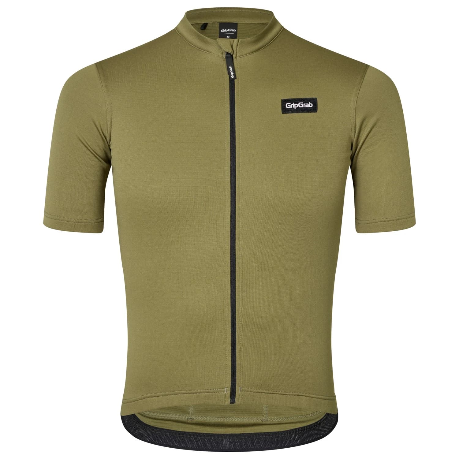 Мъжка фланелка с къс ръкав за колоездене GripGrab EXPLR Merinotech Short Sleeve Jersey Cycling jersey - Olive Green