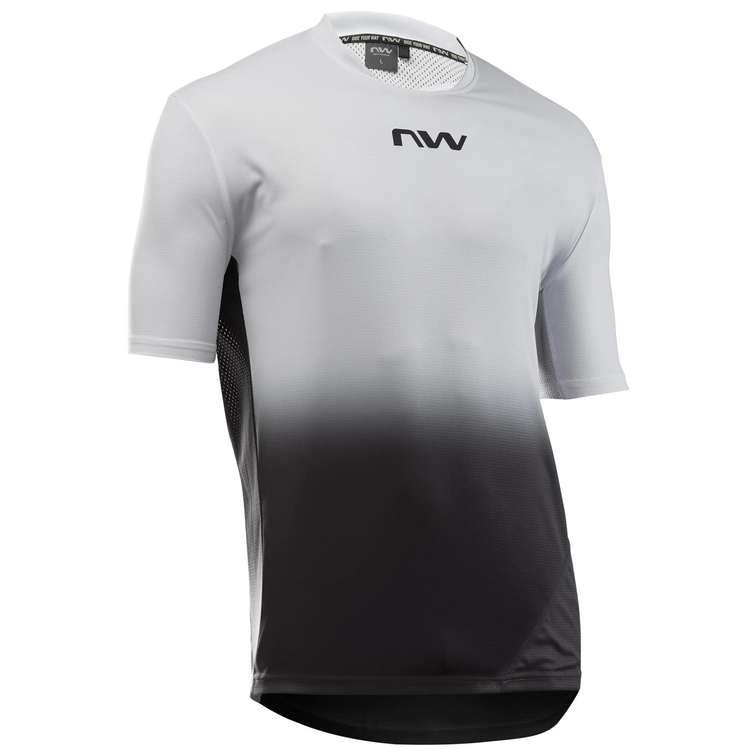Мъжка фланелка с къс ръкав за колоездене Northwave Edge 2 Jersey Short Sleeve Cycling jersey - Light Grey / Black