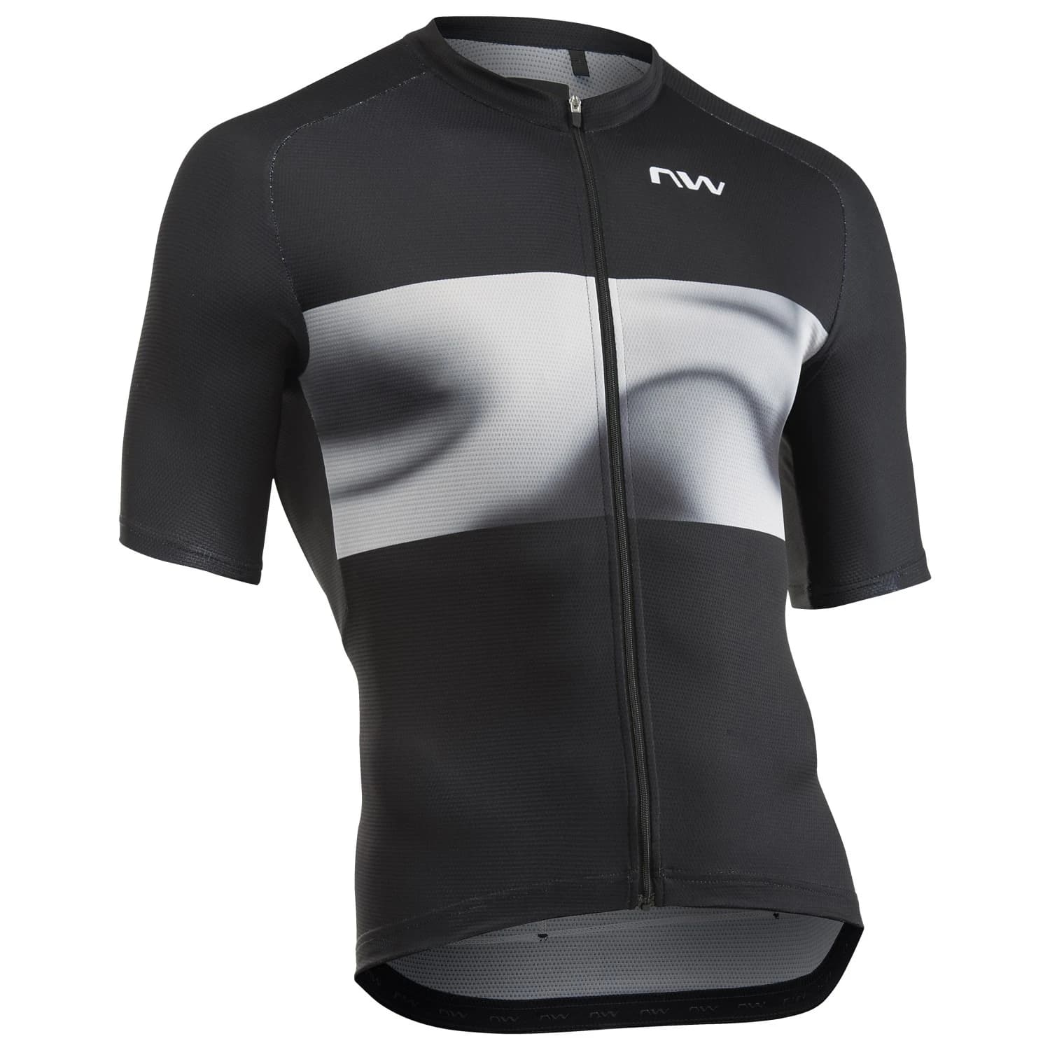 Мъжка фланелка с къс ръкав за колоездене Northwave Force Evo Jersey Short Sleeve Cycling jersey - Black / Light Grey