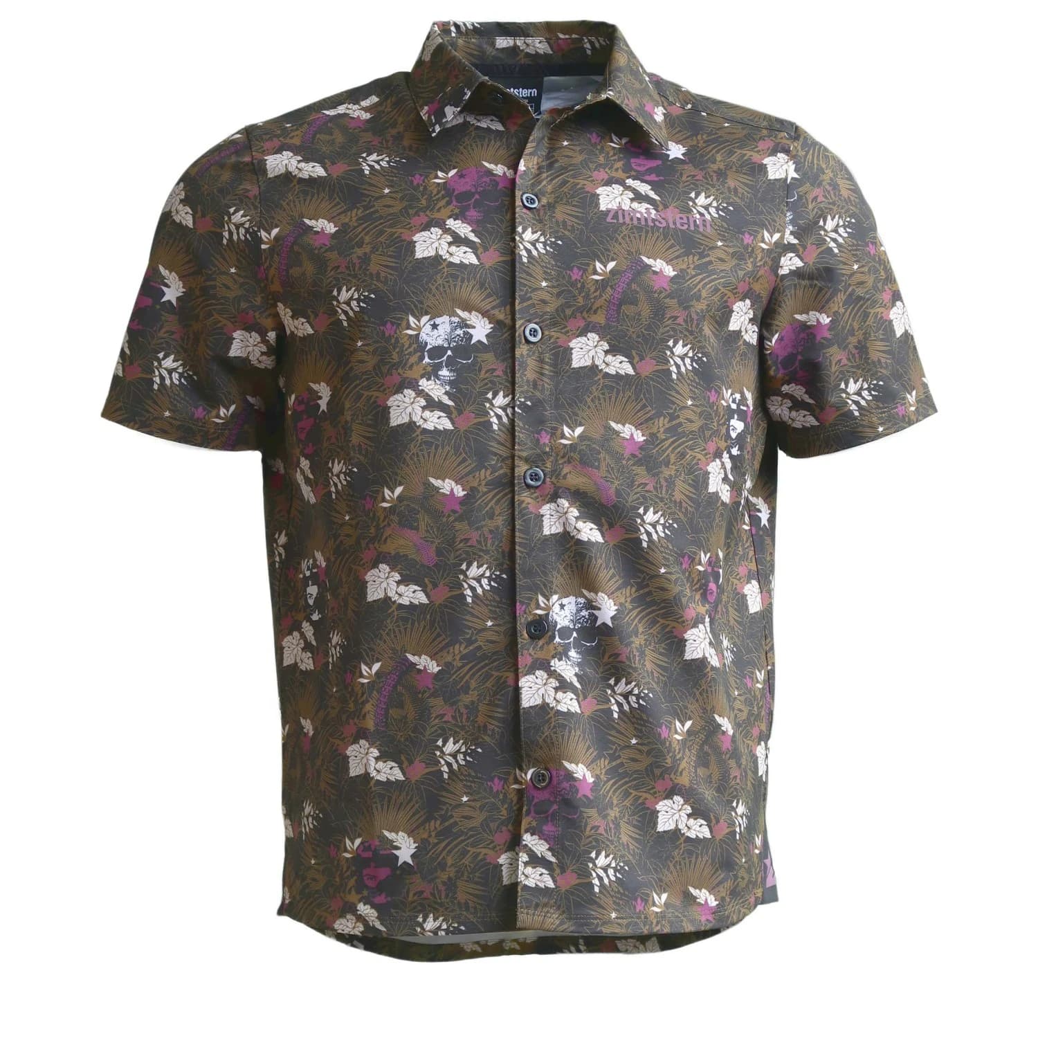 Мъжка фланелка с къс ръкав за колоездене Zimtstern Braapz Riding Shirt S/S Cycling jersey - Military Olive
