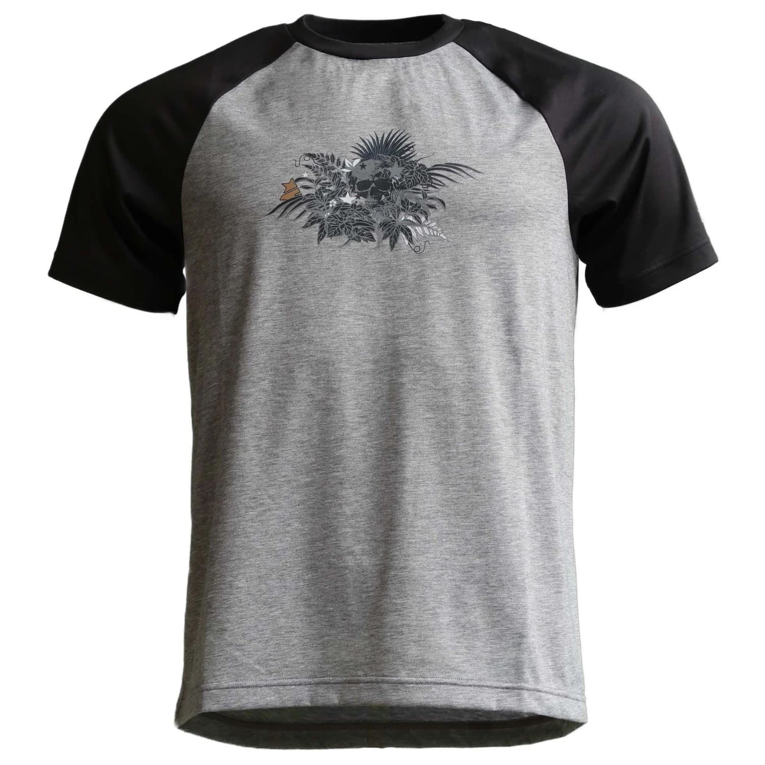 Мъжка фланелка с къс ръкав за колоездене Zimtstern Riderz MTB Tee S/S Cycling jersey - Gun Metal Melange / Pirate Black
