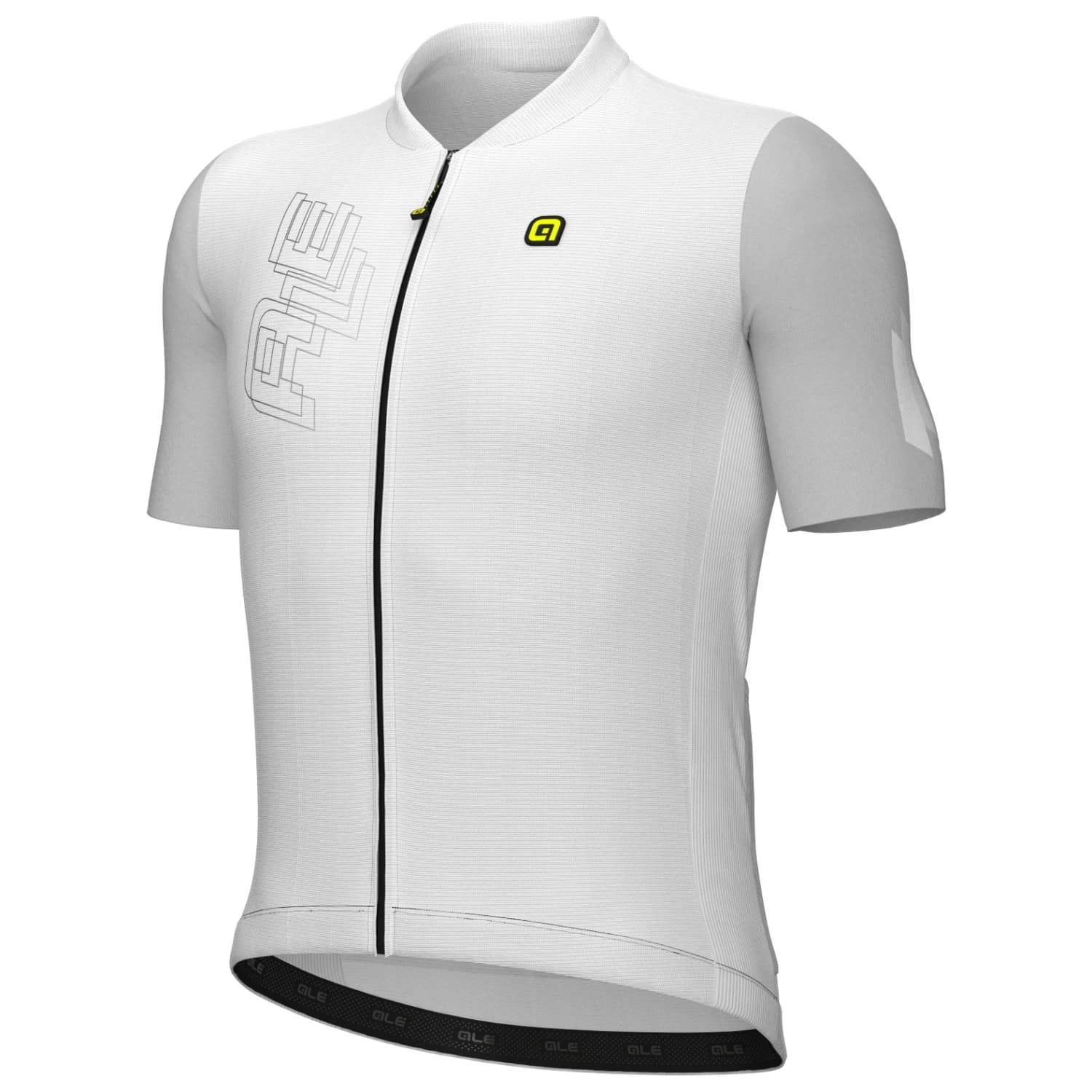Мъжка фланелка с къс ръкав за колоездене Alé PR-E Follow Me Jersey Cycling jersey - White