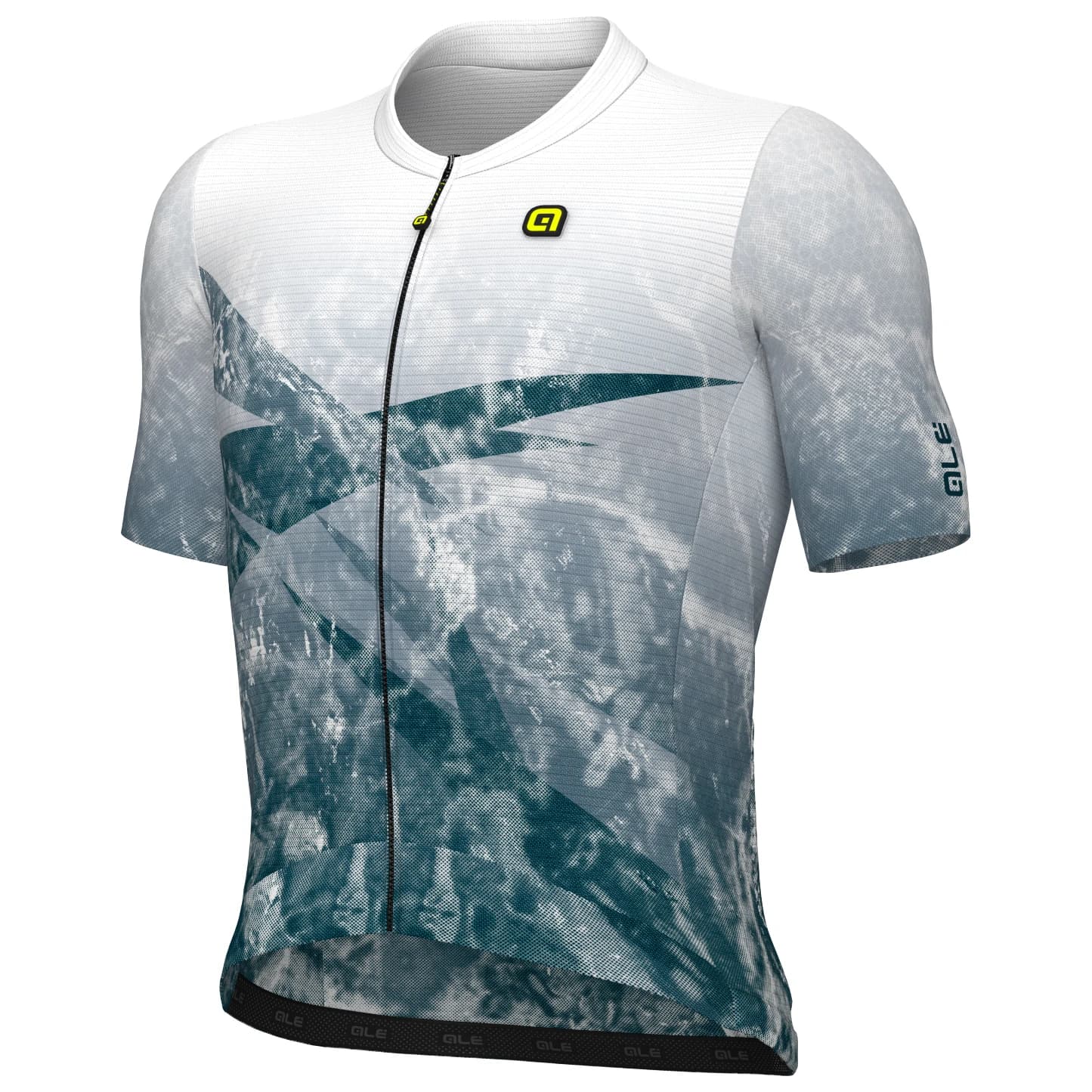 Мъжка фланелка с къс ръкав за колоездене Alé PR-E Quartz Jersey Cycling jersey - Green