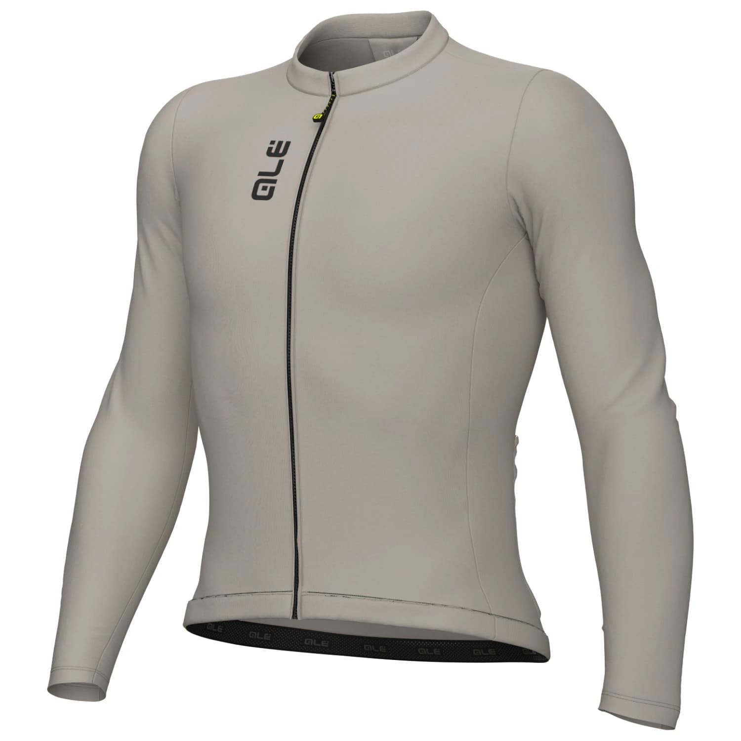 Мъжка фланелка с дълъг ръкав за колоездене Alé Pragma Color Block L/S Jersey Cycling jersey - Stone