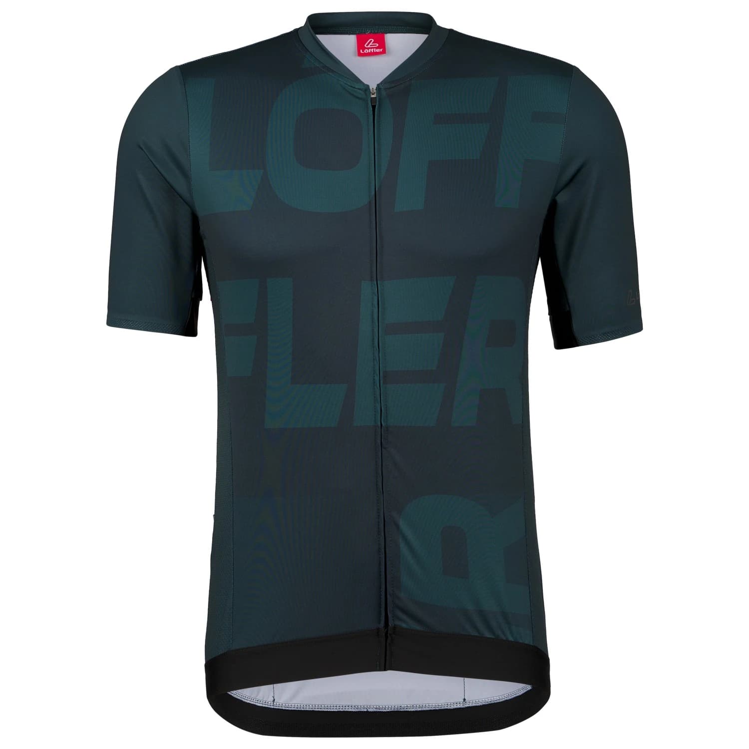 Мъжка фланелка с къс ръкав за колоездене Löffler Bike Jersey Full-Zip Signature Mid Cycling jersey - Forest
