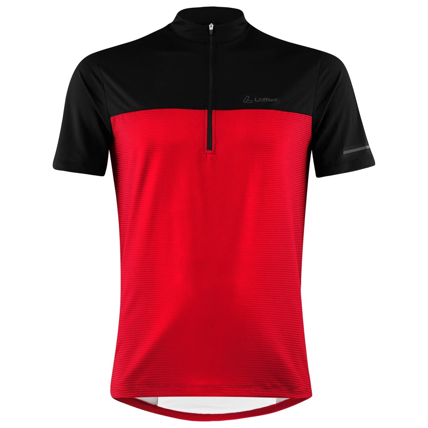 Мъжка фланелка с къс ръкав за колоездене Löffler Bike Shirt Half-Zip Glow Cycling jersey - Red