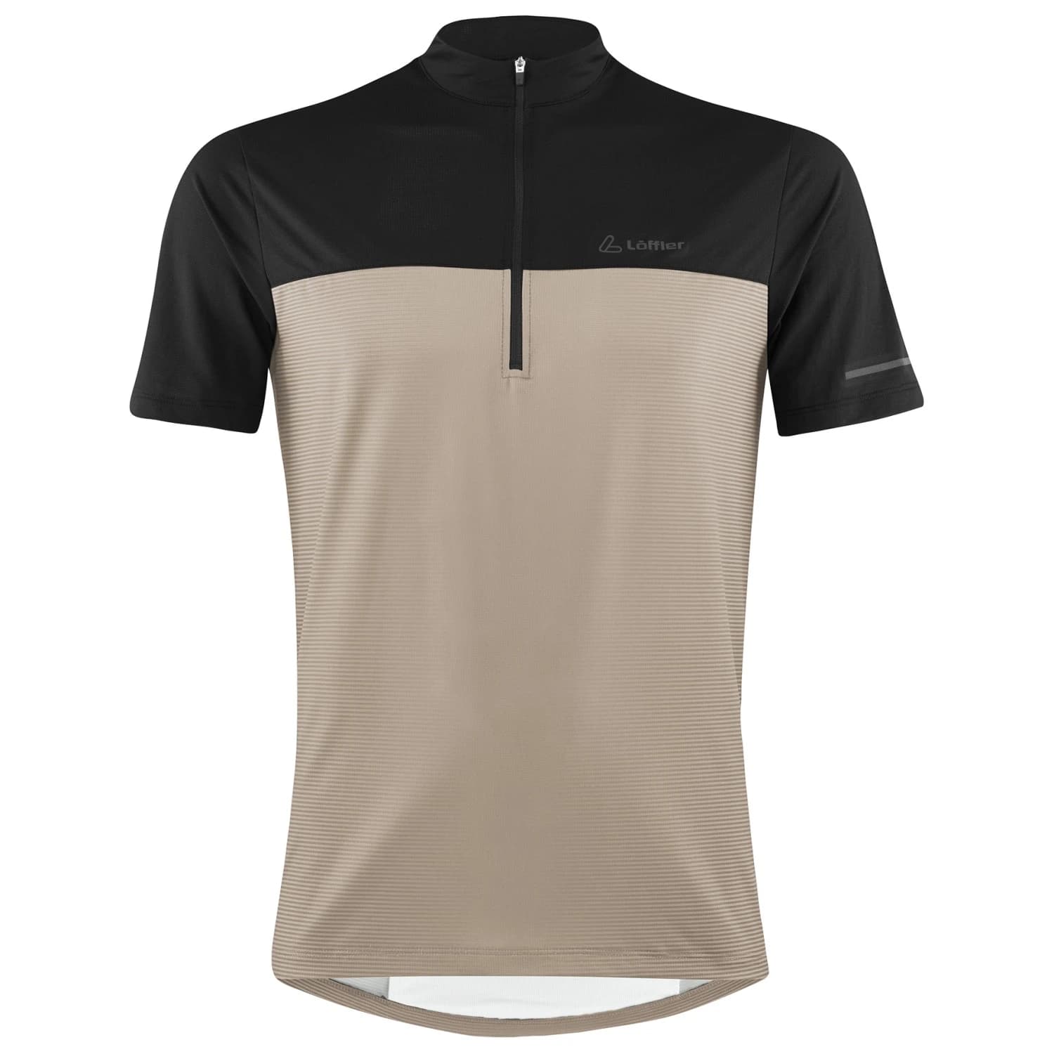 Мъжка фланелка с къс ръкав за колоездене Löffler Bike Shirt Half-Zip Glow Cycling jersey - Sahara