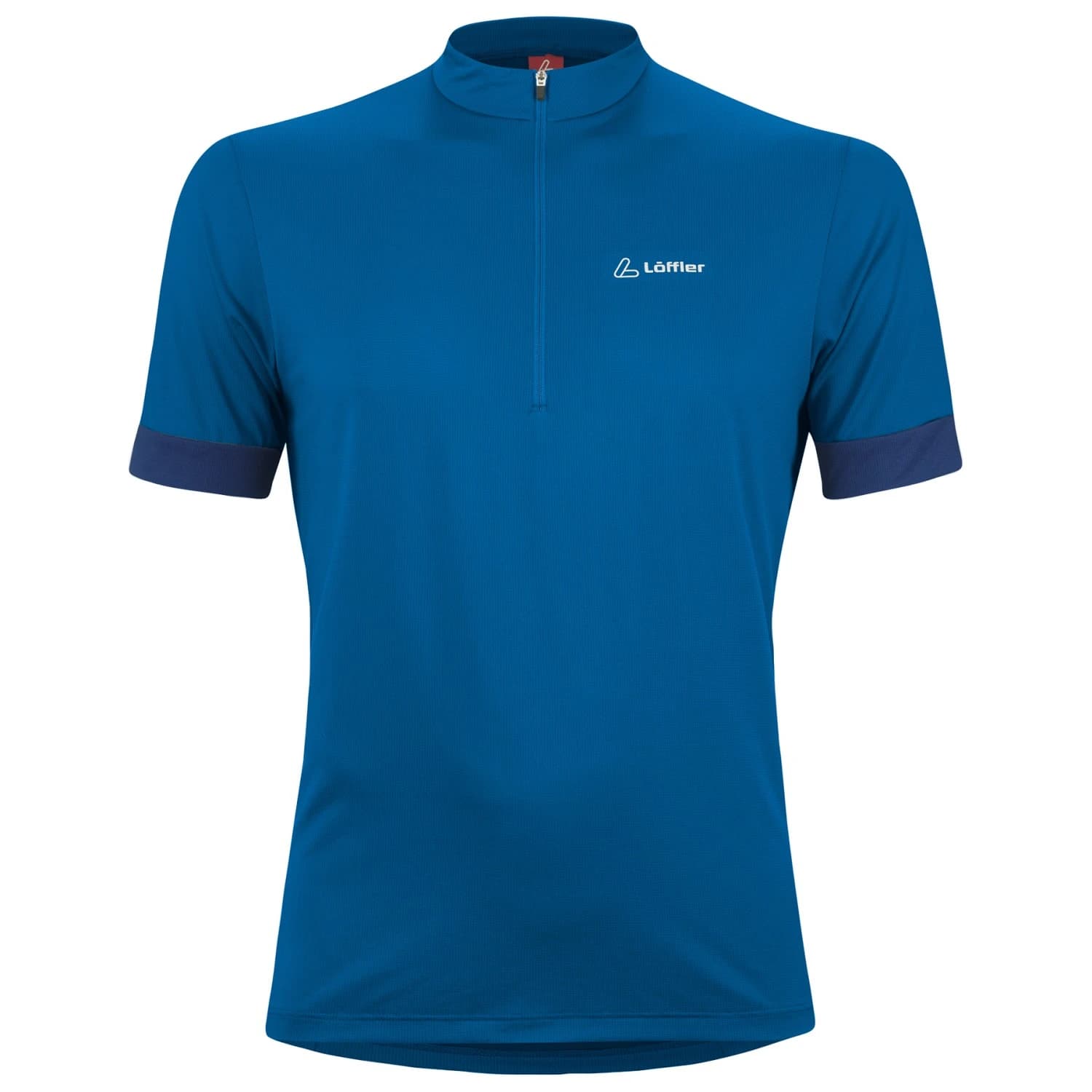 Мъжка фланелка с къс ръкав за колоездене Löffler Bike Shirt Half-Zip Pukka Cycling jersey - Marin