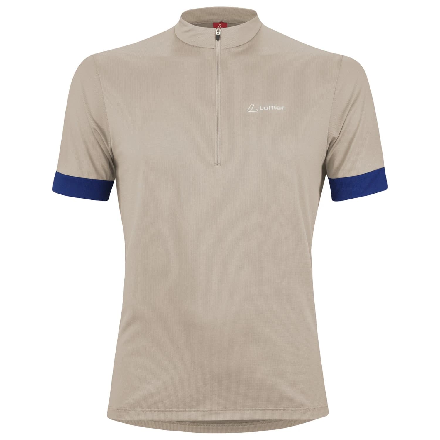 Мъжка фланелка с къс ръкав за колоездене Löffler Bike Shirt Half-Zip Pukka Cycling jersey - Sahara