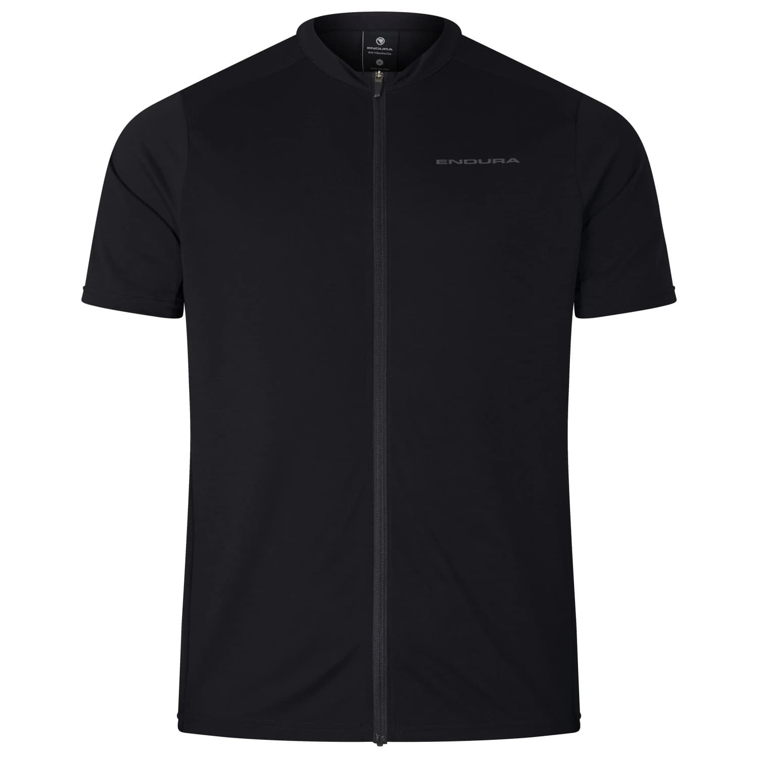 Мъжка фланелка с къс ръкав за колоездене Endura Loop S/S Zipped Jersey Cycling jersey - Black