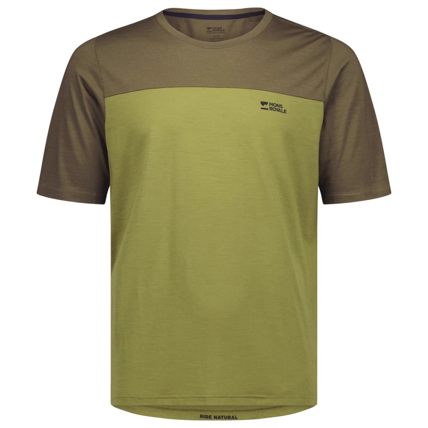 Мъжка фланелка с къс ръкав за колоездене Mons Royale Diversion Merino Bike Jersey S/S Cycling jersey - Fern / Olive