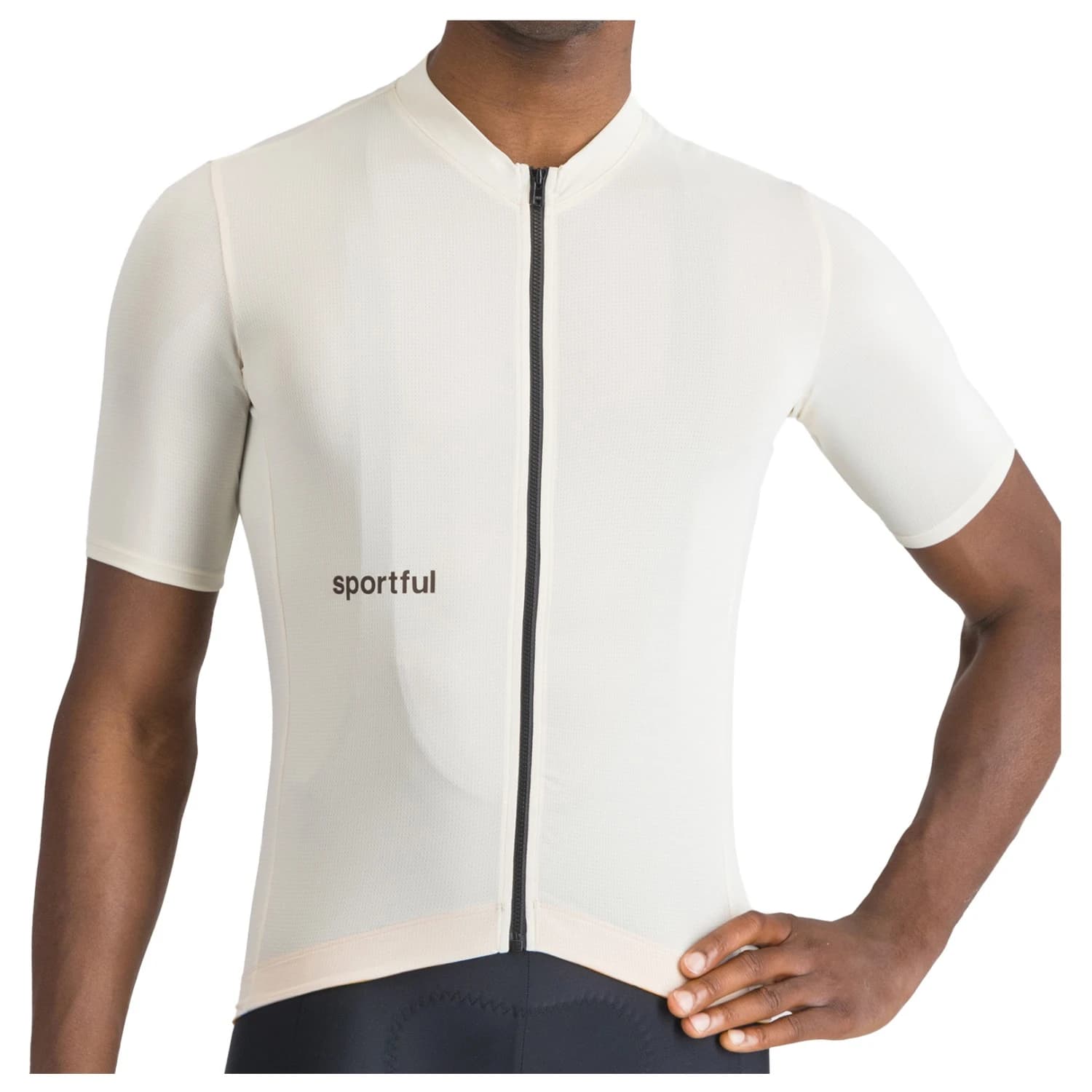 Мъжка фланелка с къс ръкав за колоездене Sportful Classic Jersey Cycling jersey - Cream