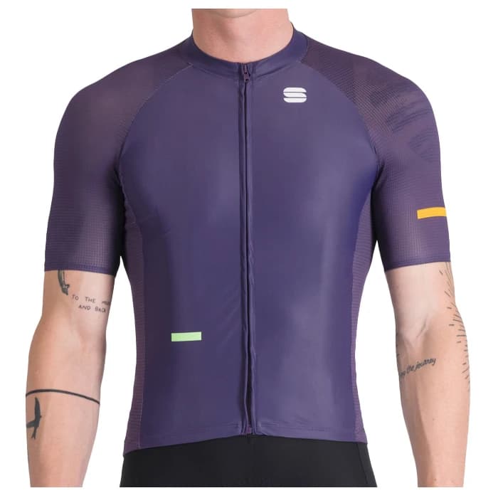 Мъжка фланелка с къс ръкав за колоездене Sportful Supernova Jersey Cycling jersey - Galactic Purple