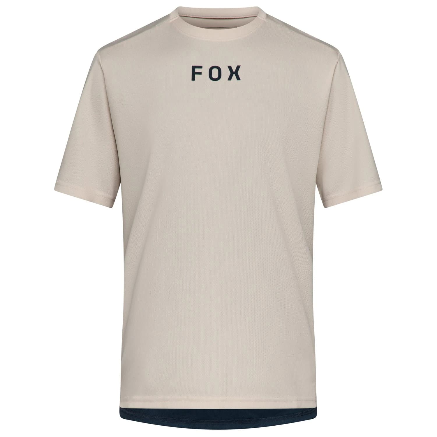 Мъжка фланелка с къс ръкав за колоездене Fox racing Ranger S/S Jersey Wordmark Cycling jersey - Chalk
