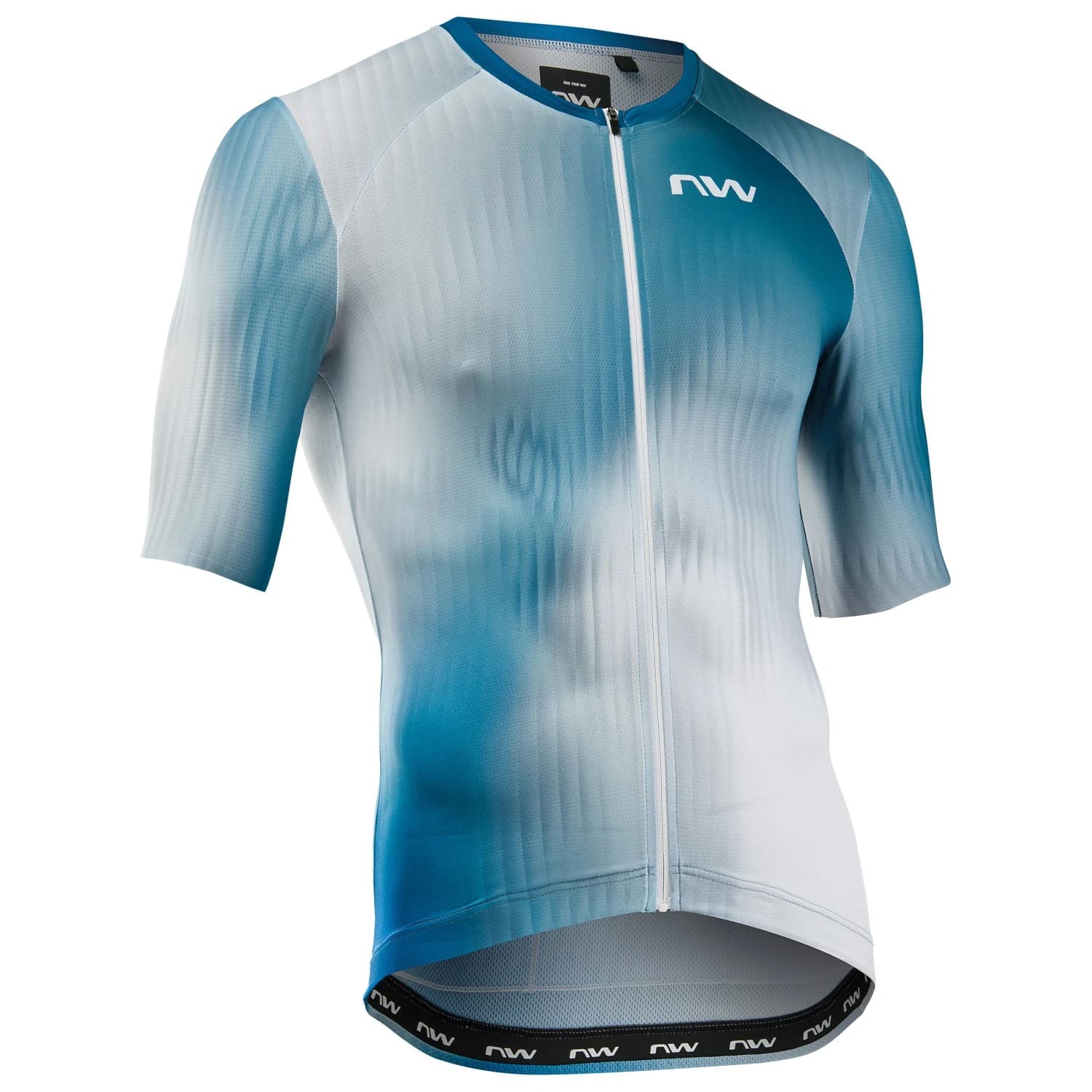 Мъжка фланелка с къс ръкав за колоездене Northwave Blade Jersey Short Sleeve Cycling jersey - White / Blue