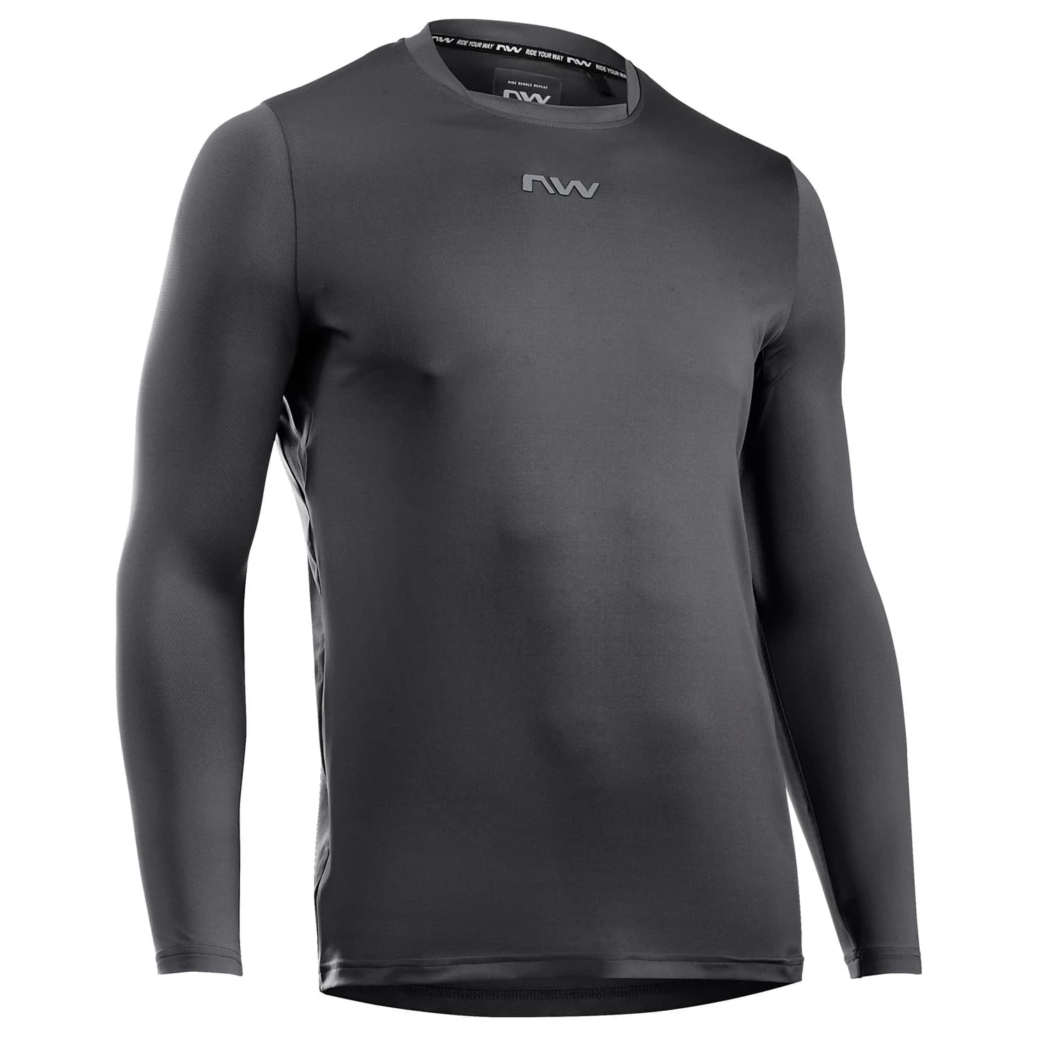 Мъжка фланелка с дълъг ръкав за колоездене Northwave Bomb Jersey Long Sleeve Cycling jersey - Black